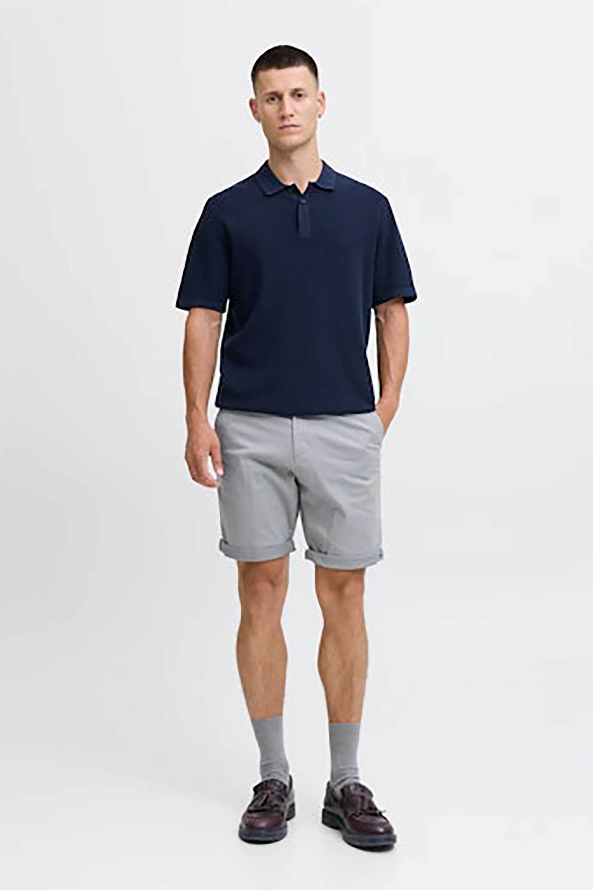 JACK & JONES ανδρική βερμούδα chino Regular Fit - 12165604 Γκρι
