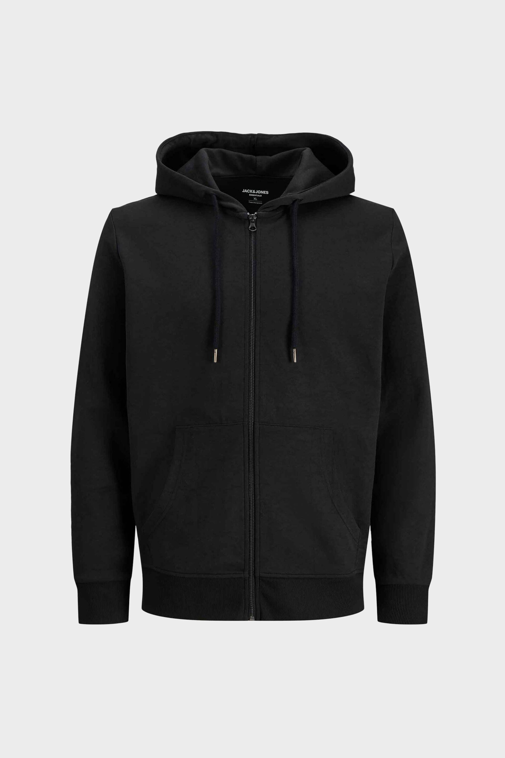 Jack Jones Ανδρική Ζακέτα Φούτερ με Κουκούλα Regular Fit - 12181901 Μαύρο