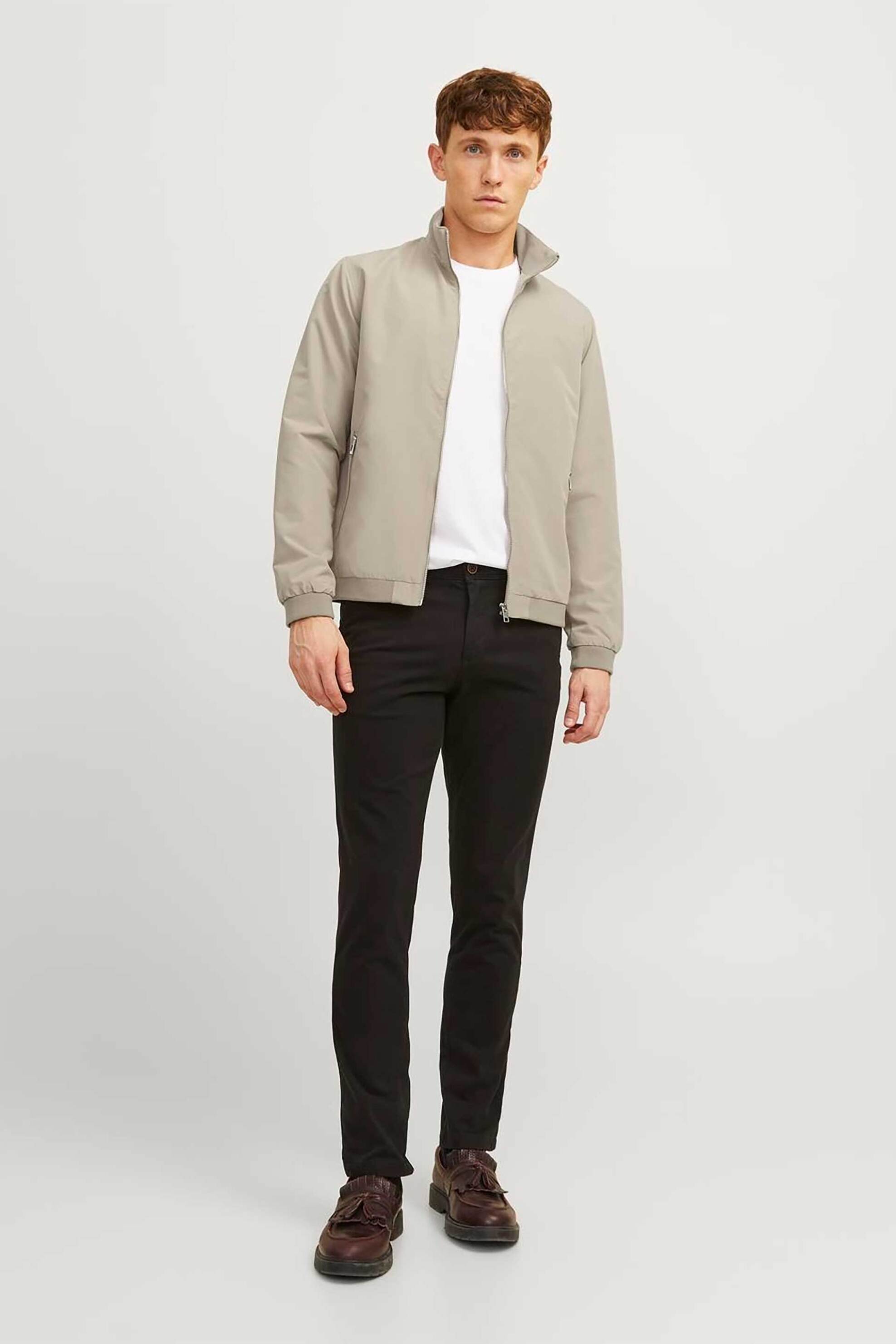 JACK & JONES ανδρικό bomber jacket μονόχρωμο - 12204277 Καμηλό φωτογραφία