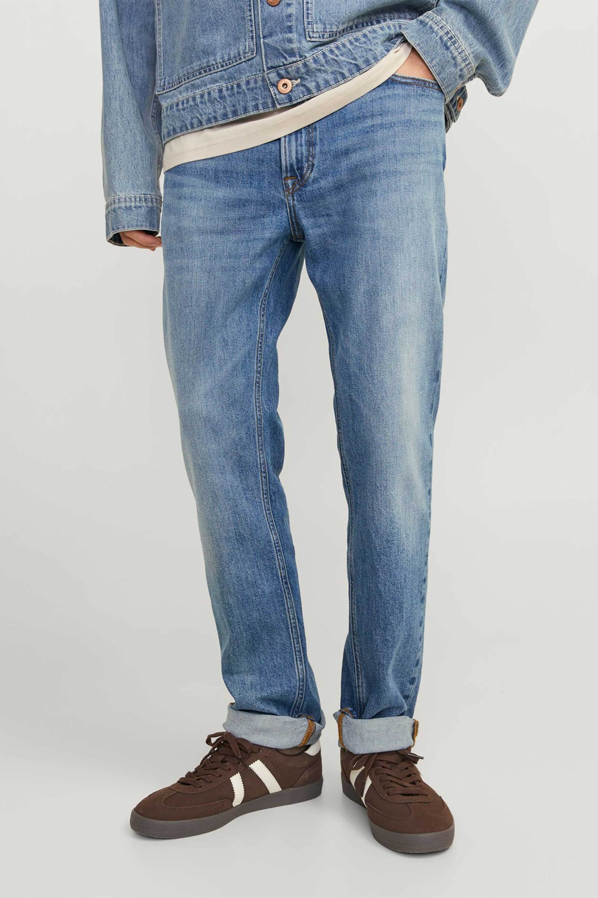 JACK & JONES ανδρικό τζιν παντελόνι πεντάτσεπο Regular Fit "Am 416" - 12249006 Denim Blue φωτογραφία