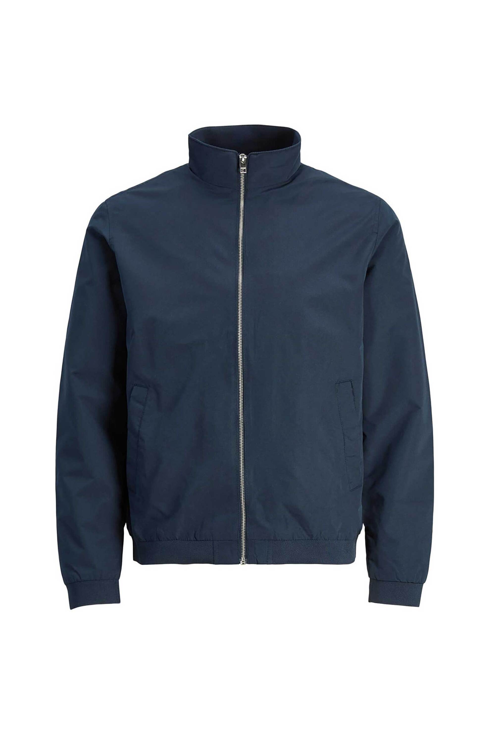 JACK & JONES ανδρικό μπουφάν μονόχρωμο με ψηλό λαιμό Regular Fit - 12237752 Μπλε Σκούρο