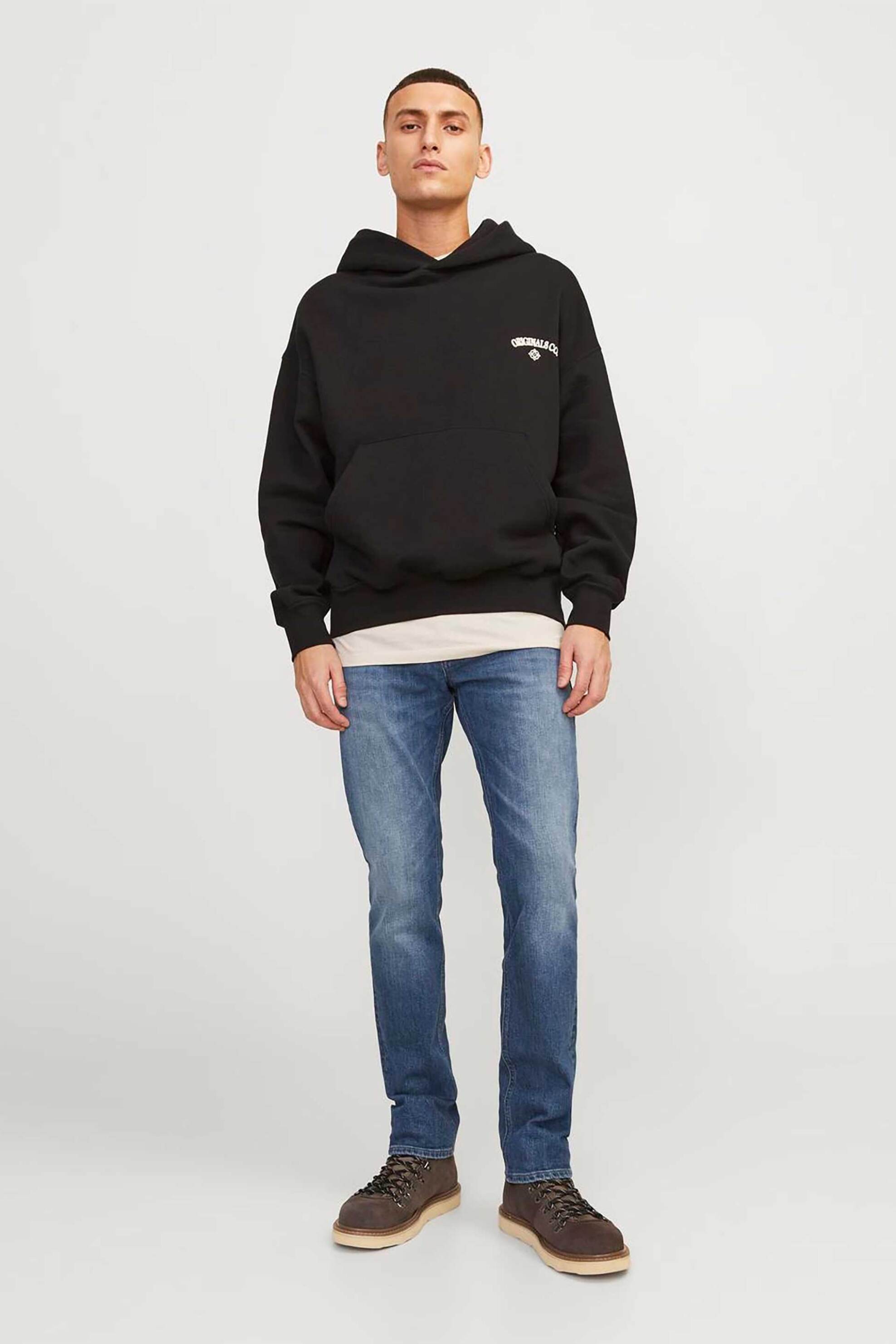 JACK & JONES ανδρικό τζην παντελόνι πεντάτσεπο Slim Fit "Am 784" - 12249052 Denim Blue