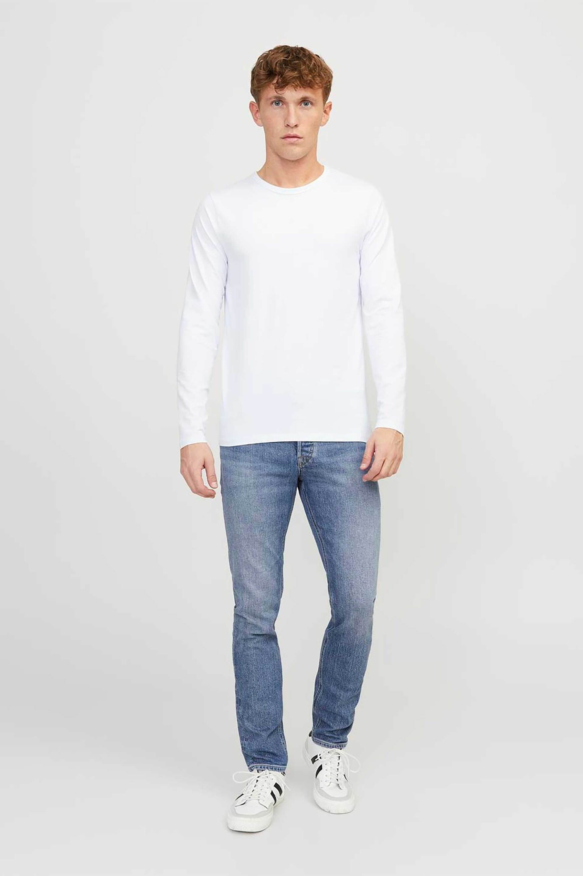 JACK & JONES ανδρικό τζην παντελόνι πεντάτσεπο Slim Fit "Am 441" - 12249062 Denim Blue
