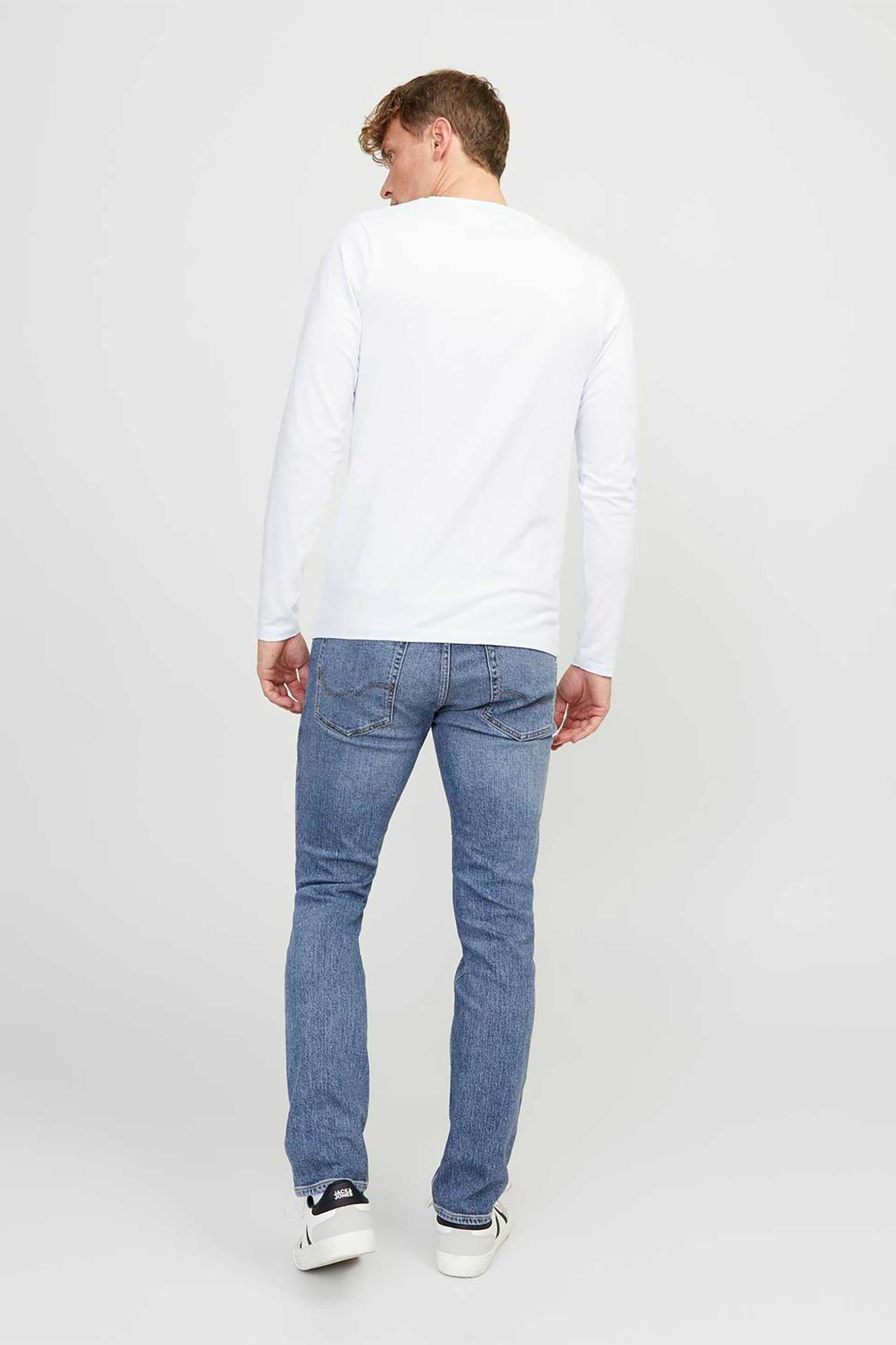 Jack Jones Ανδρικό Τζην Παντελόνι Πεντάτσεπο Slim Fit Am 441 - 12249062 Denim Blue