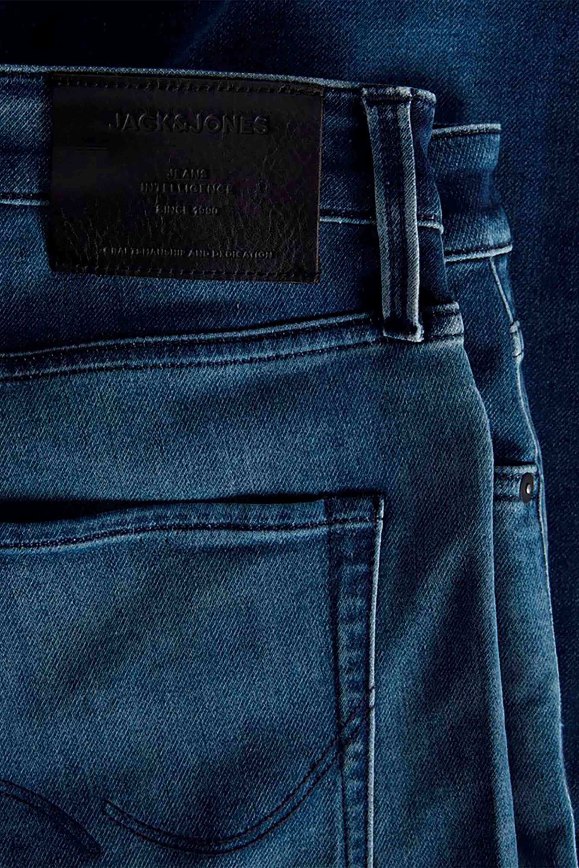 Jack Jones Ανδρικό Τζην Παντελόνι Πεντάτσεπο Straight Fit - 12249136 Denim Blue Σκούρο