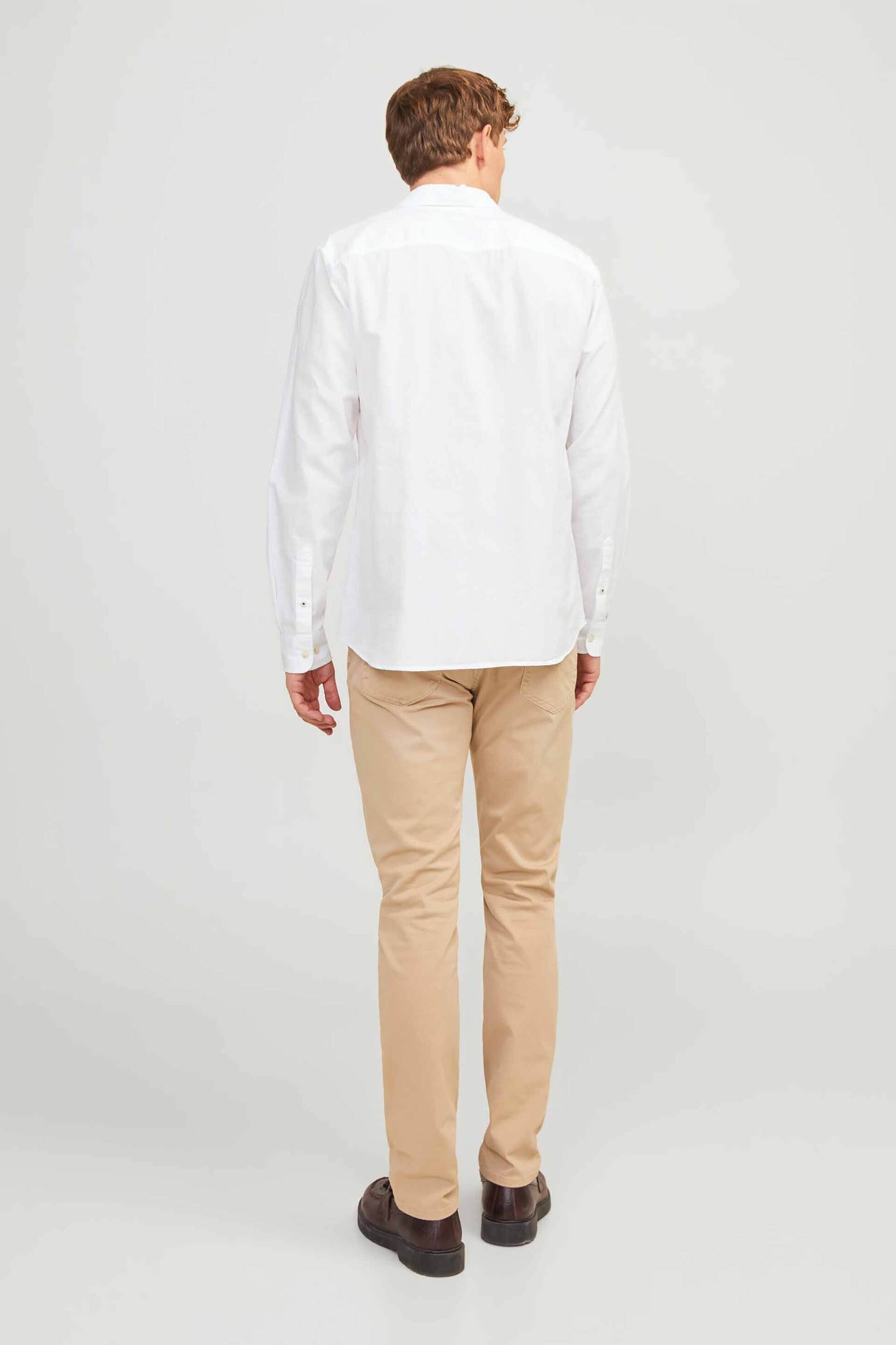 Jack Jones Ανδρικό Μονόχρωμο Πουκάμισο Comfort Fit - 12248384 Λευκό