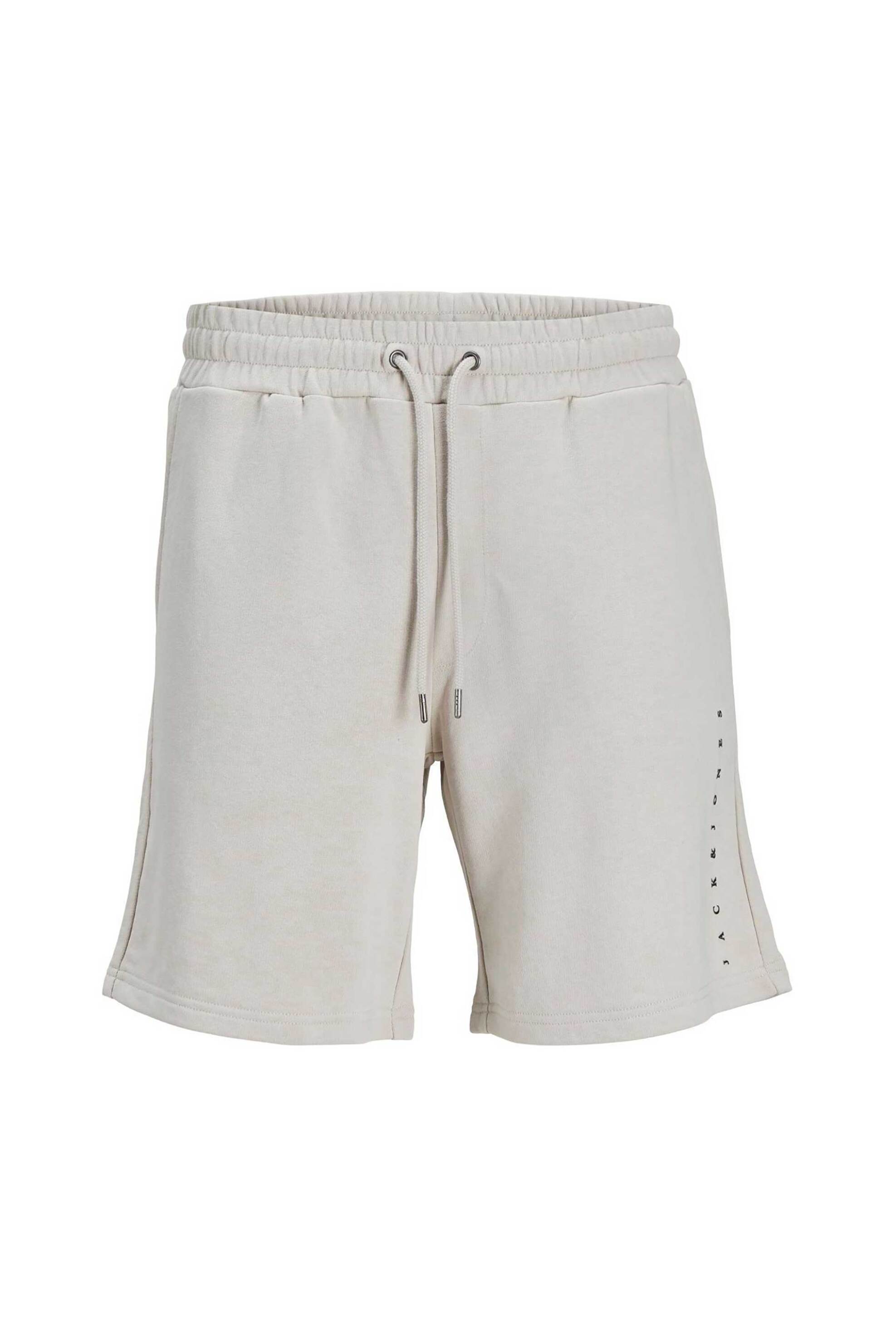 JACK & JONES ανδρική βερμούδα με ελαστική μέση και λογότυπο Regular Fit - 12248831 Μπεζ
