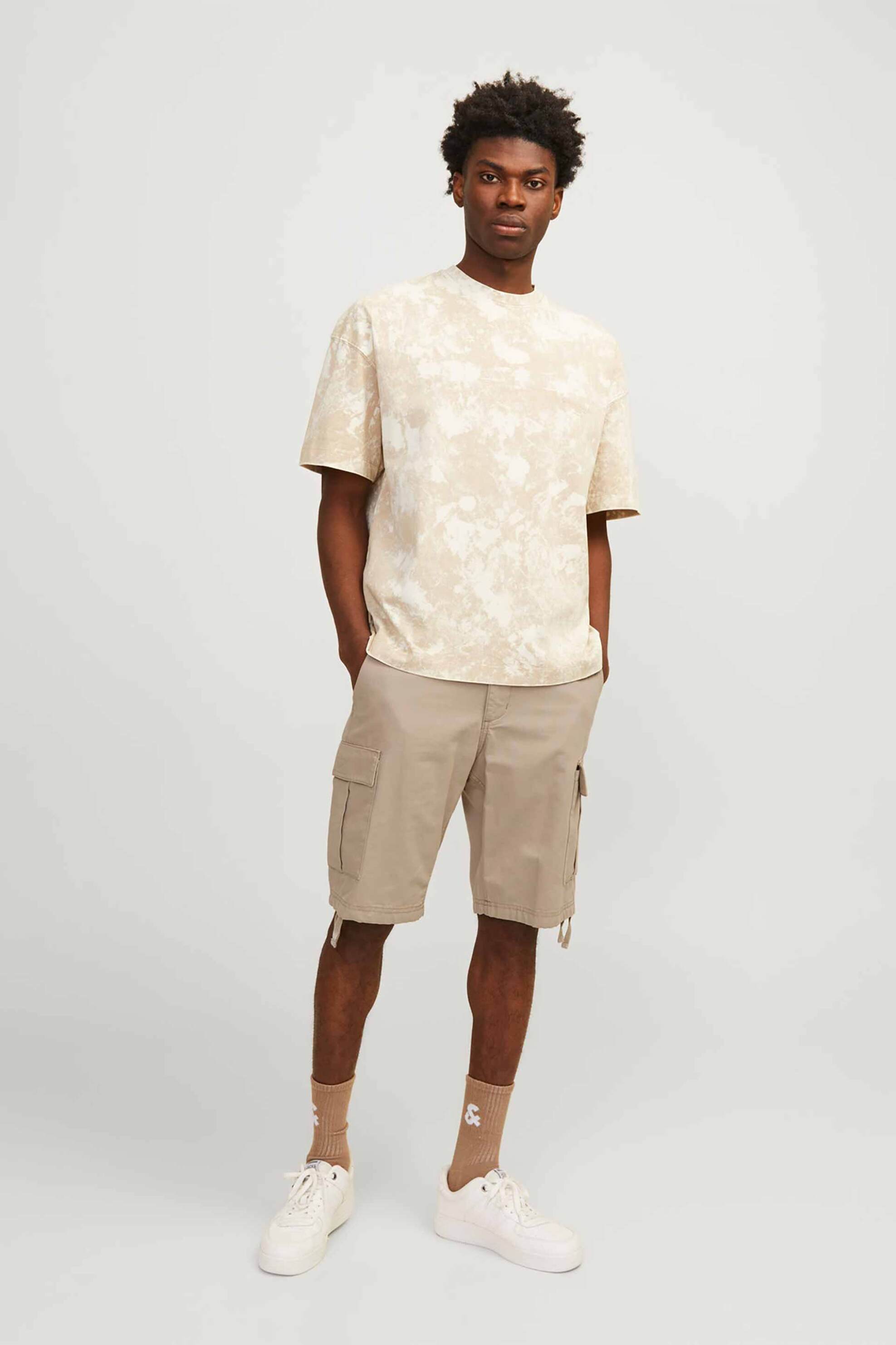 JACK & JONES ανδρική cargo βερμούδα Regular Fit - 12248685 Μπεζ