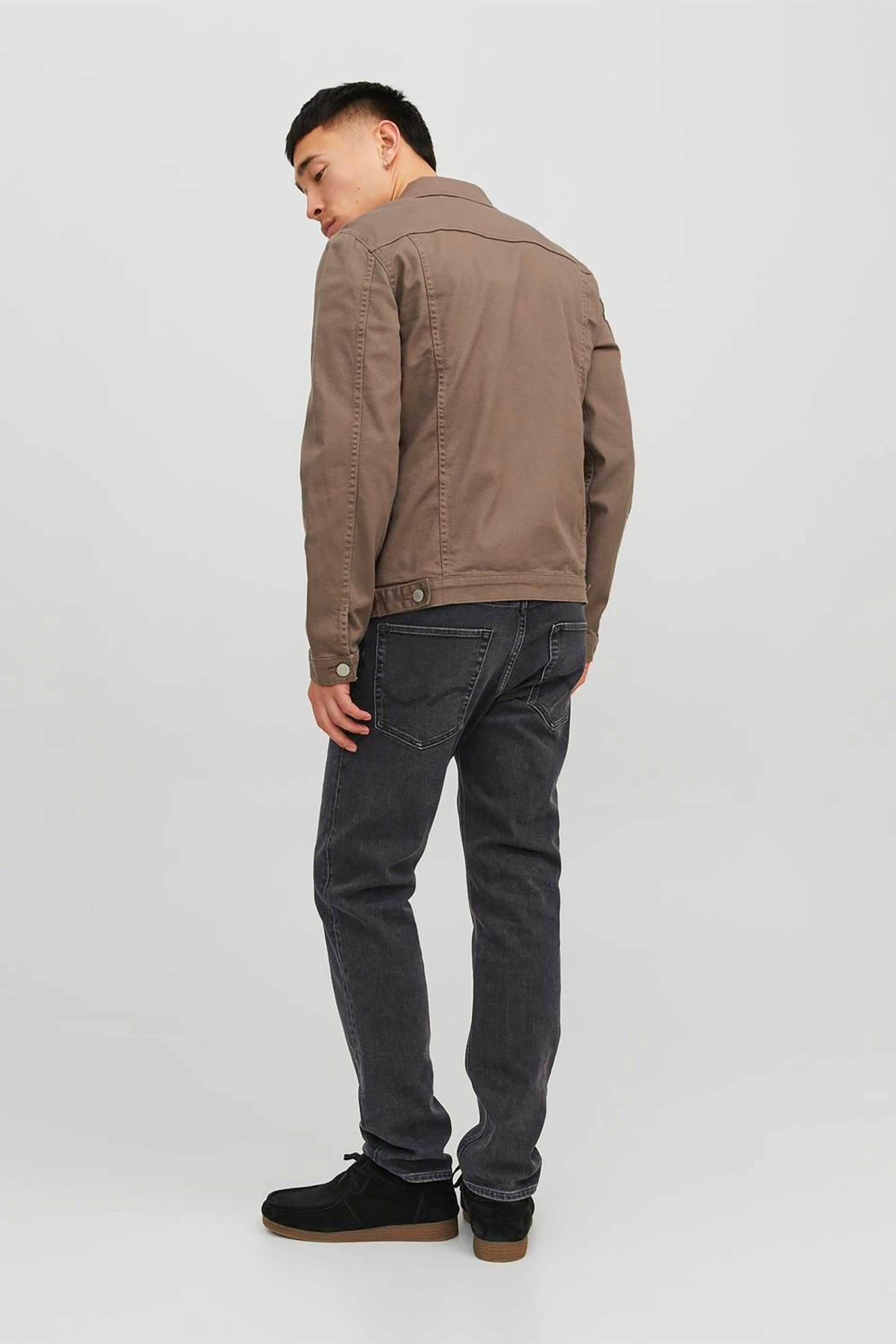 JACK & JONES ανδρικό τζιν παντελόνι πεντάτσεπο Tapered Fit - 12242326 Μαύρο φωτογραφία