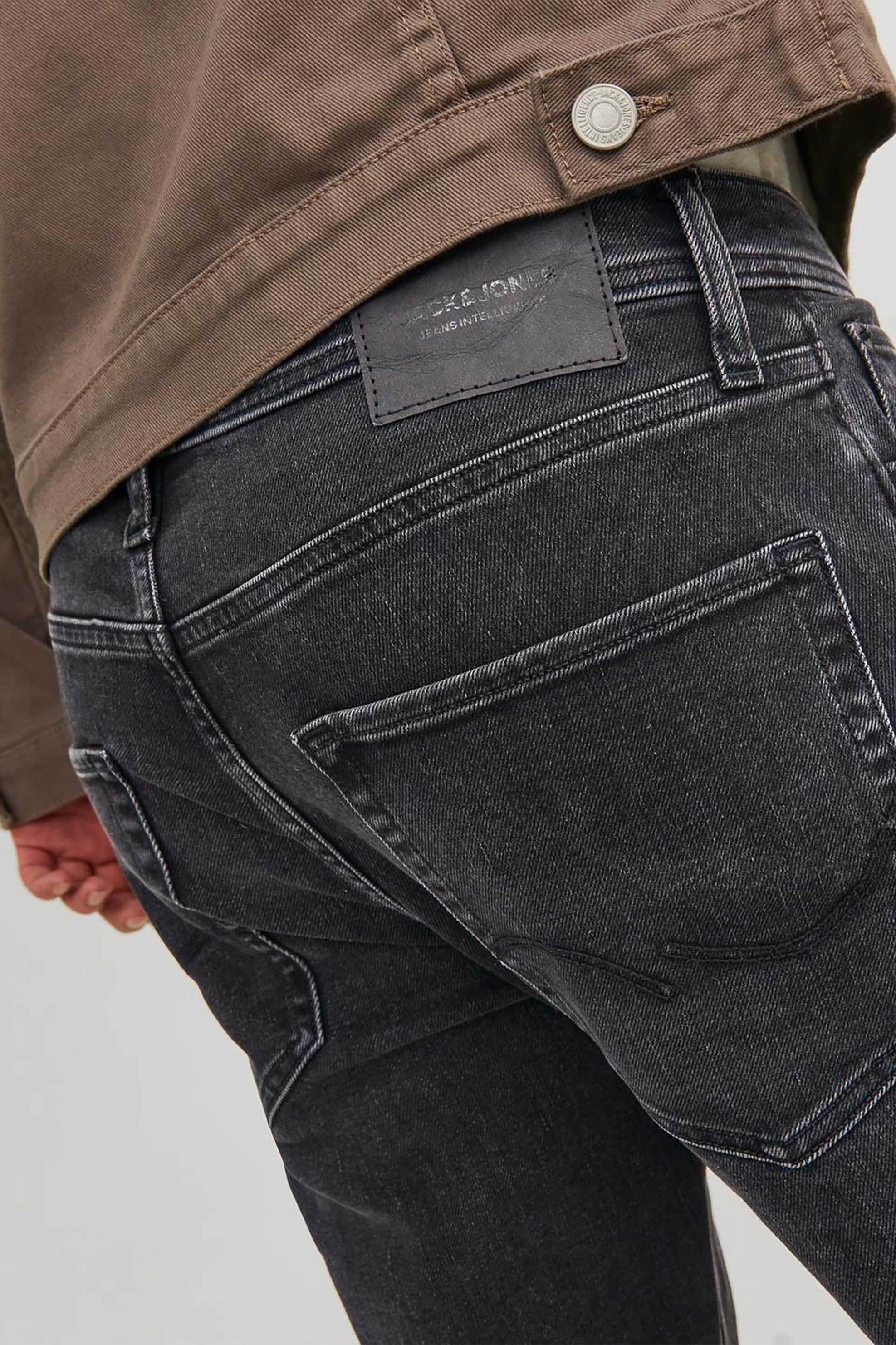 JACK & JONES ανδρικό τζιν παντελόνι πεντάτσεπο Tapered Fit - 12242326 Μαύρο φωτογραφία