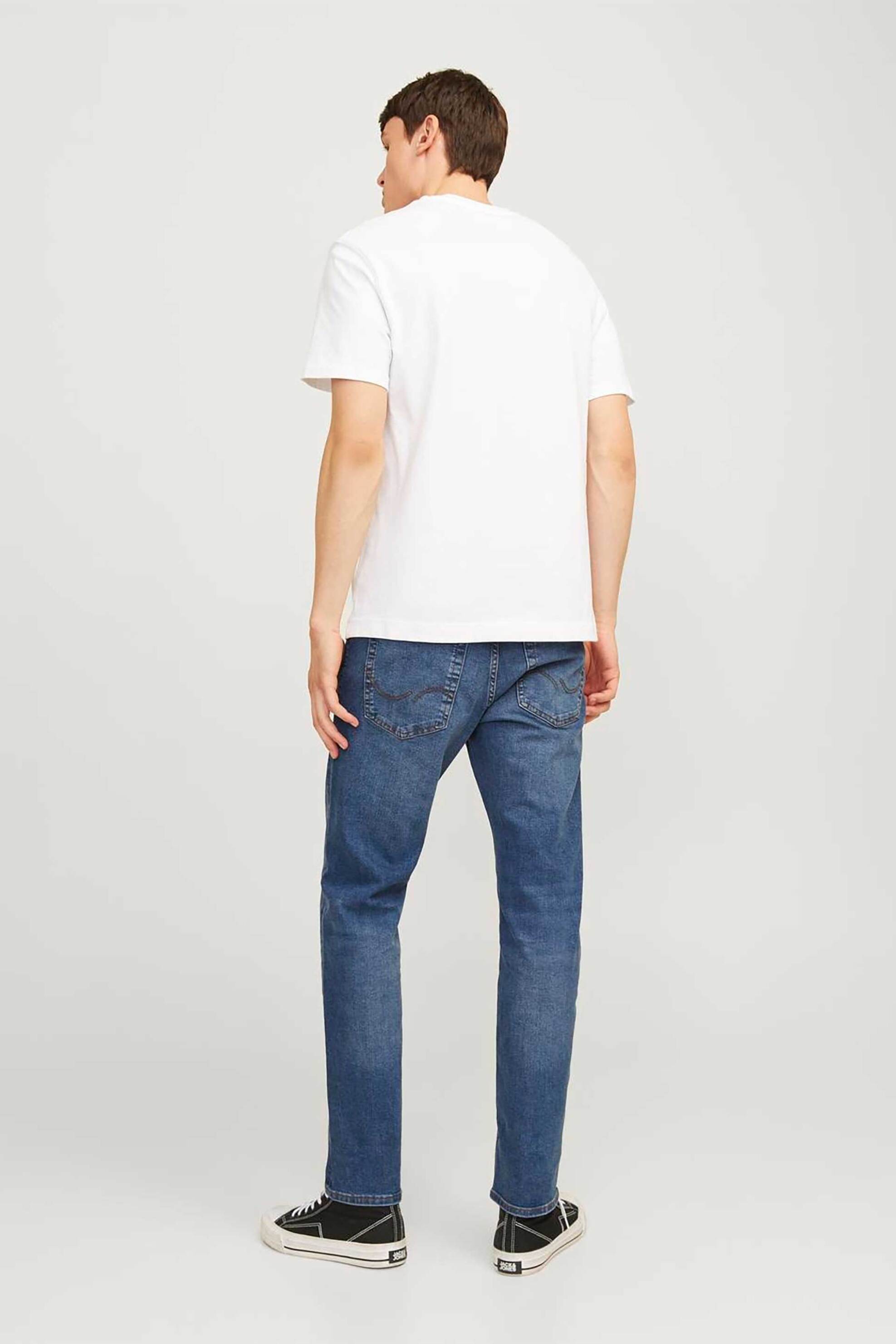 JACK & JONES ανδρικό τζιν παντελόνι πεντάτσεπο Tapered Fit - 12246914 Denim Blue φωτογραφία