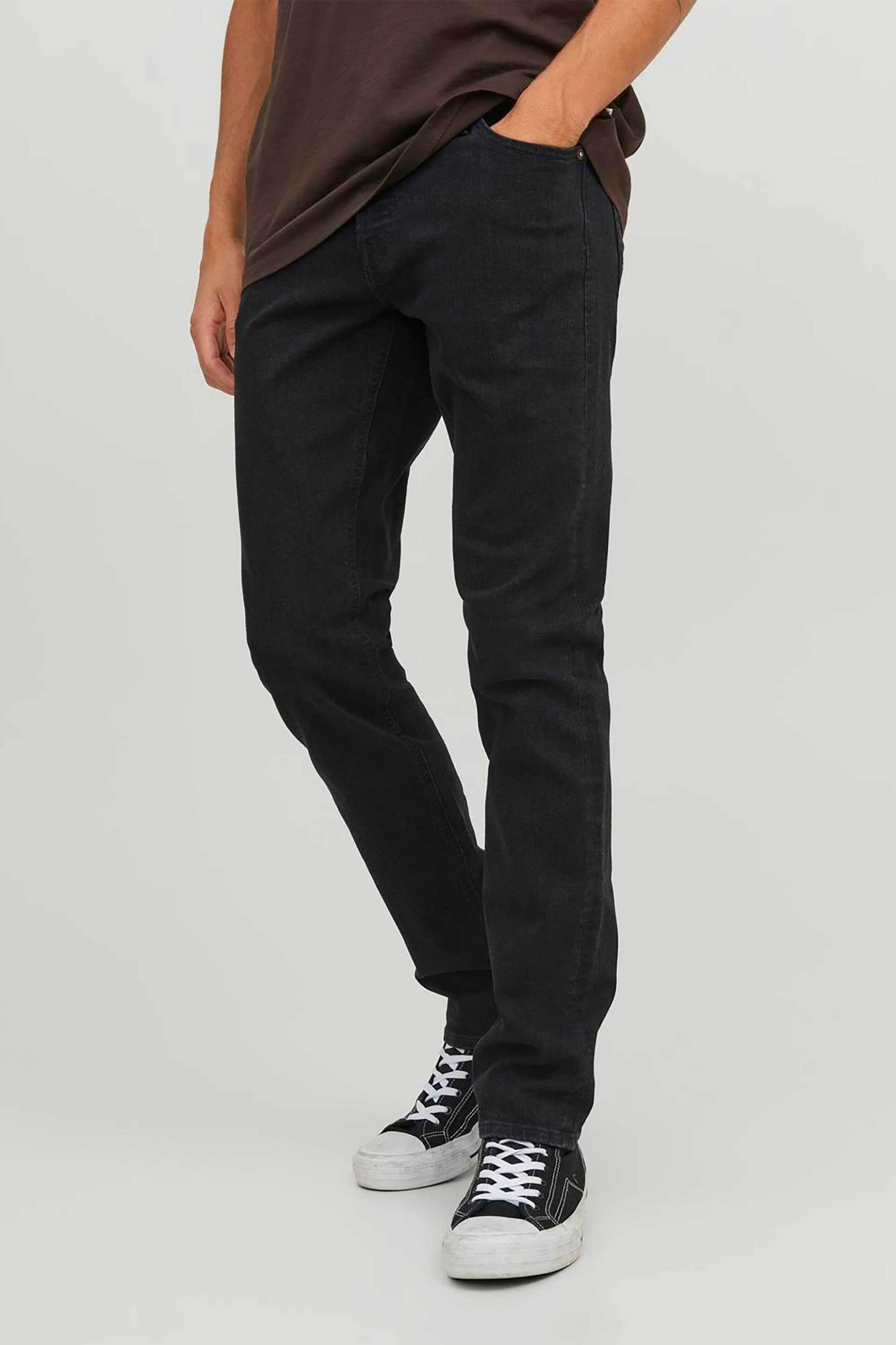 JACK & JONES ανδρικό τζιν παντελόνι πεντάτσεπο Slim Fit - 12246949 Μαύρο φωτογραφία