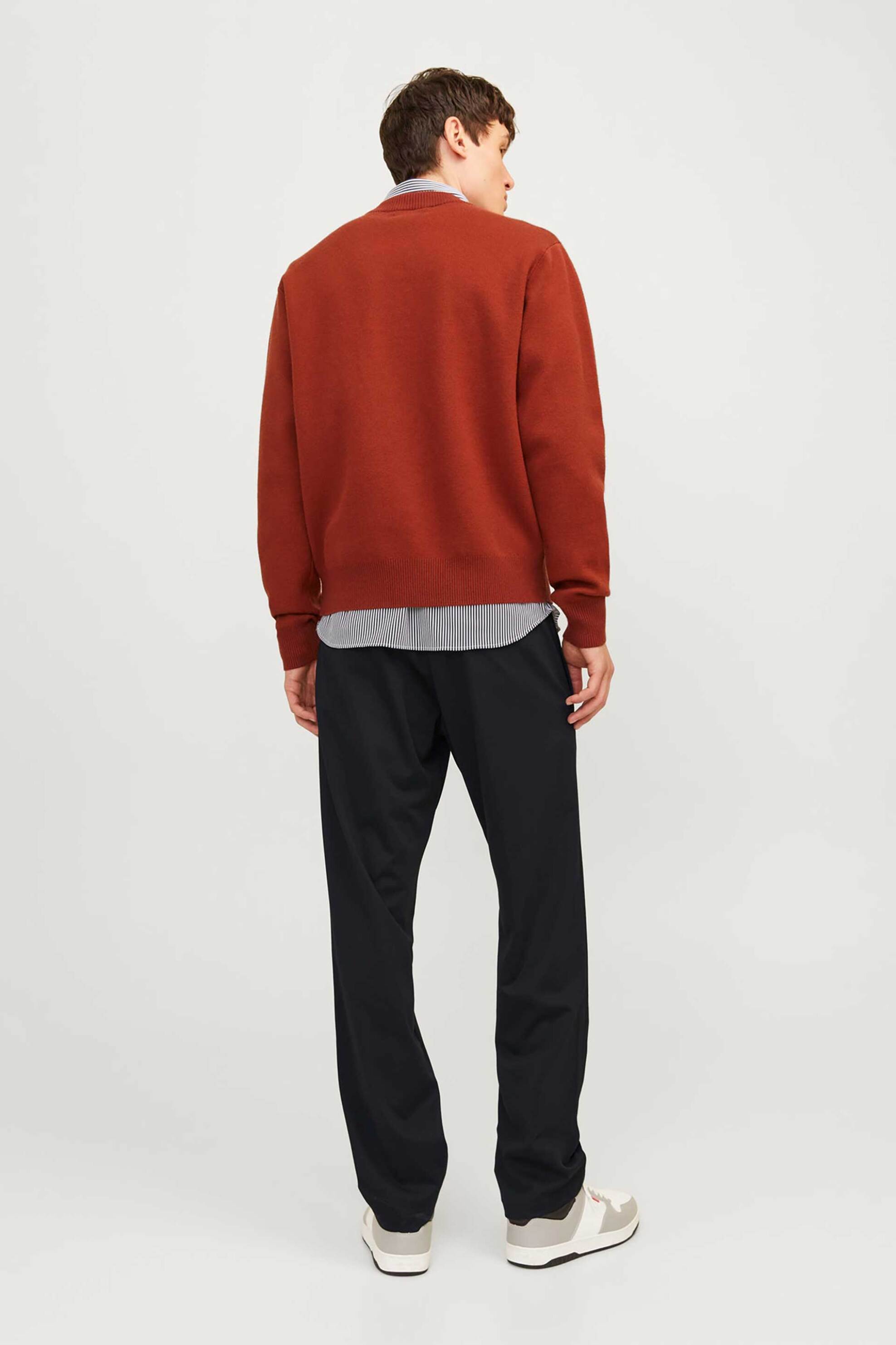 JACK & JONES ανδρικό casual παντελόνι με ελαστική μέση Relaxed Fit - 12258359 Μαύρο φωτογραφία