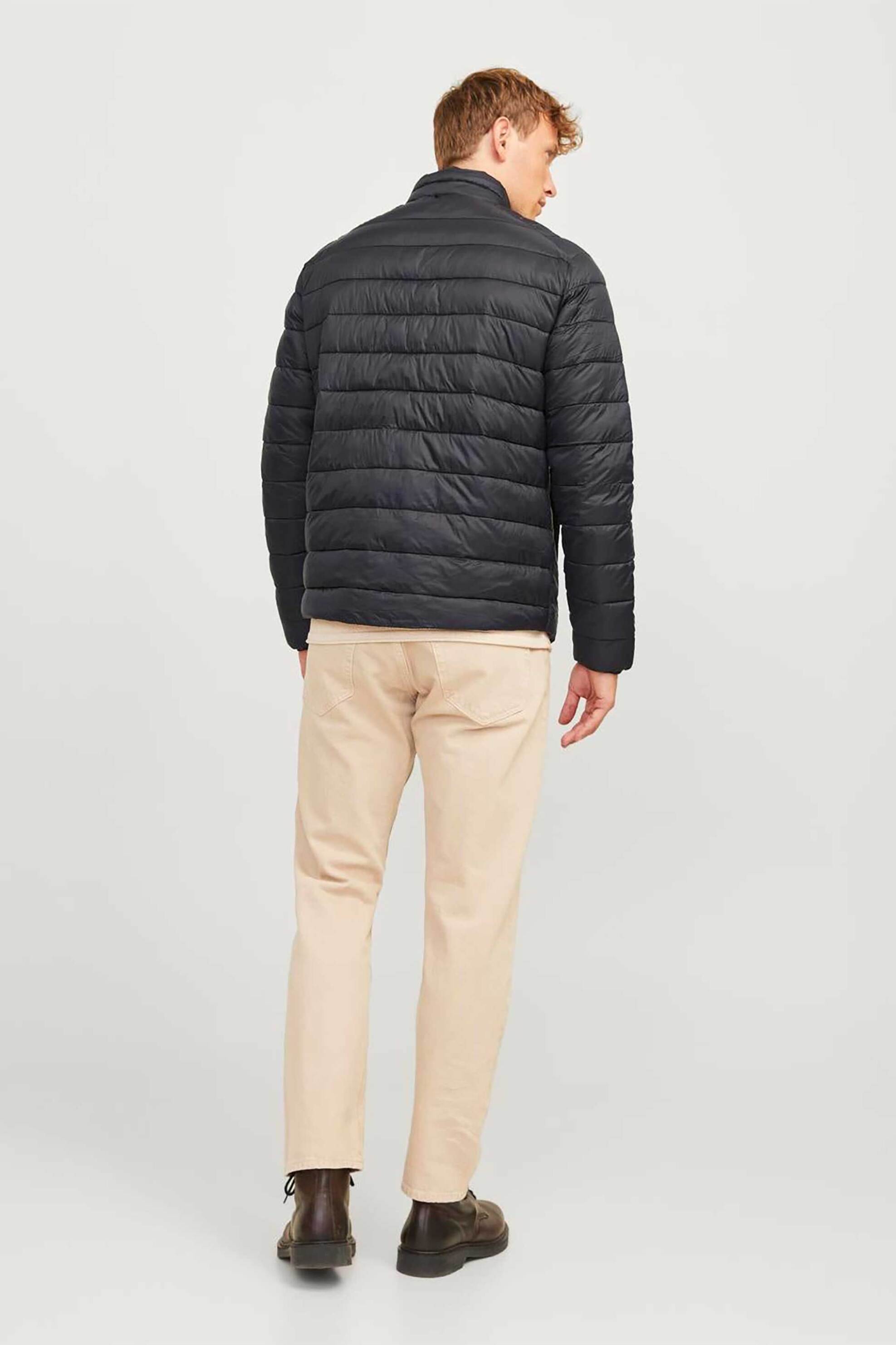 JACK & JONES ανδρικό puffer μπουφάν με καπιτονέ σχέδιο και ψηλό λαιμό - 12258444 Μαύρο φωτογραφία