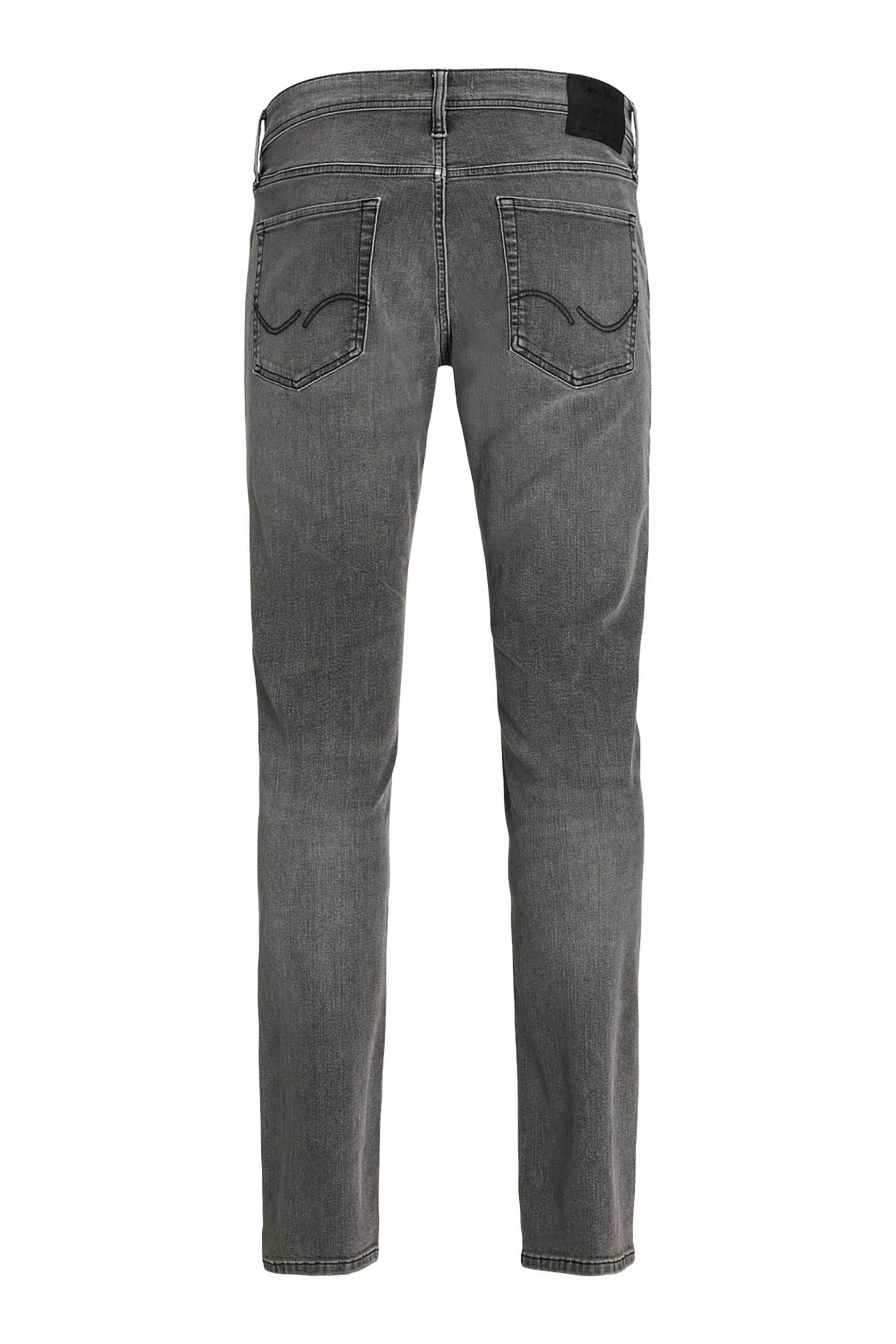 JACK & JONES ανδρικό τζιν παντελόνι πεντάτσεπο Regular Tapered Fit - 12262489 Γκρι φωτογραφία