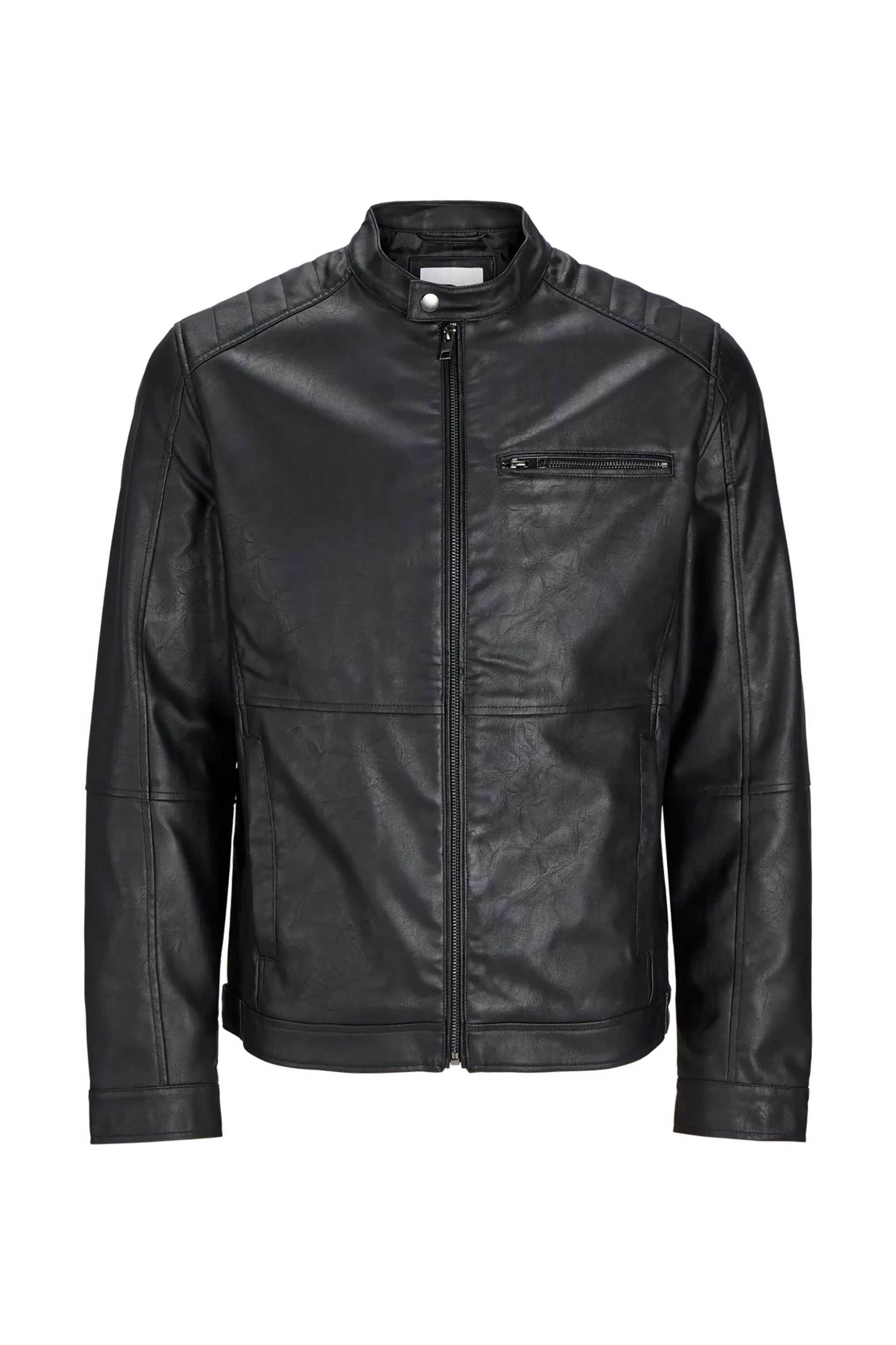 Jack Jones Ανδρικό Biker Jacket Faux Leather - 12261196 Μαύρο