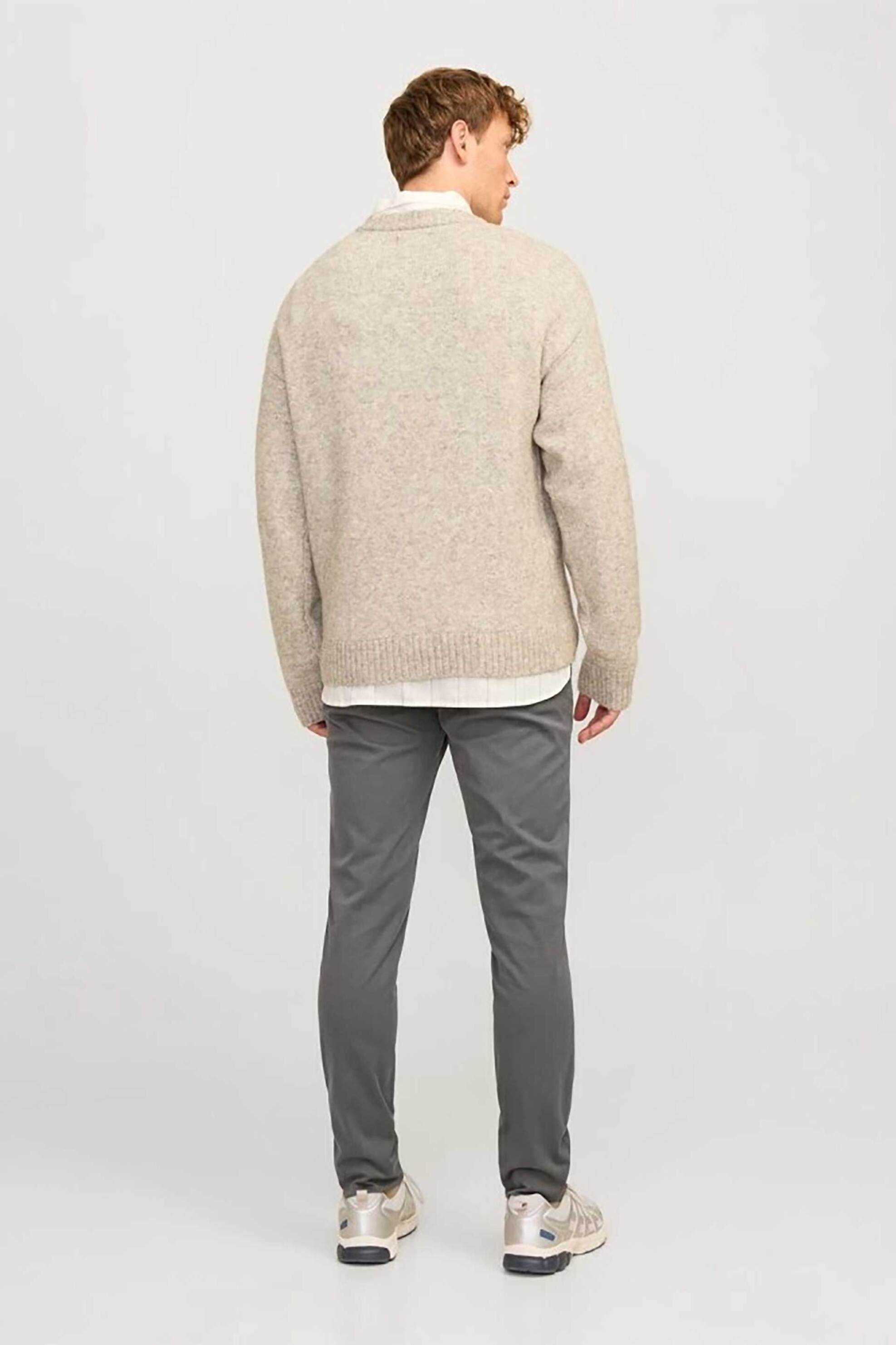 JACK & JONES ανδρικό παντελόνι chino Slim Fit - 12260904 Γκρι φωτογραφία