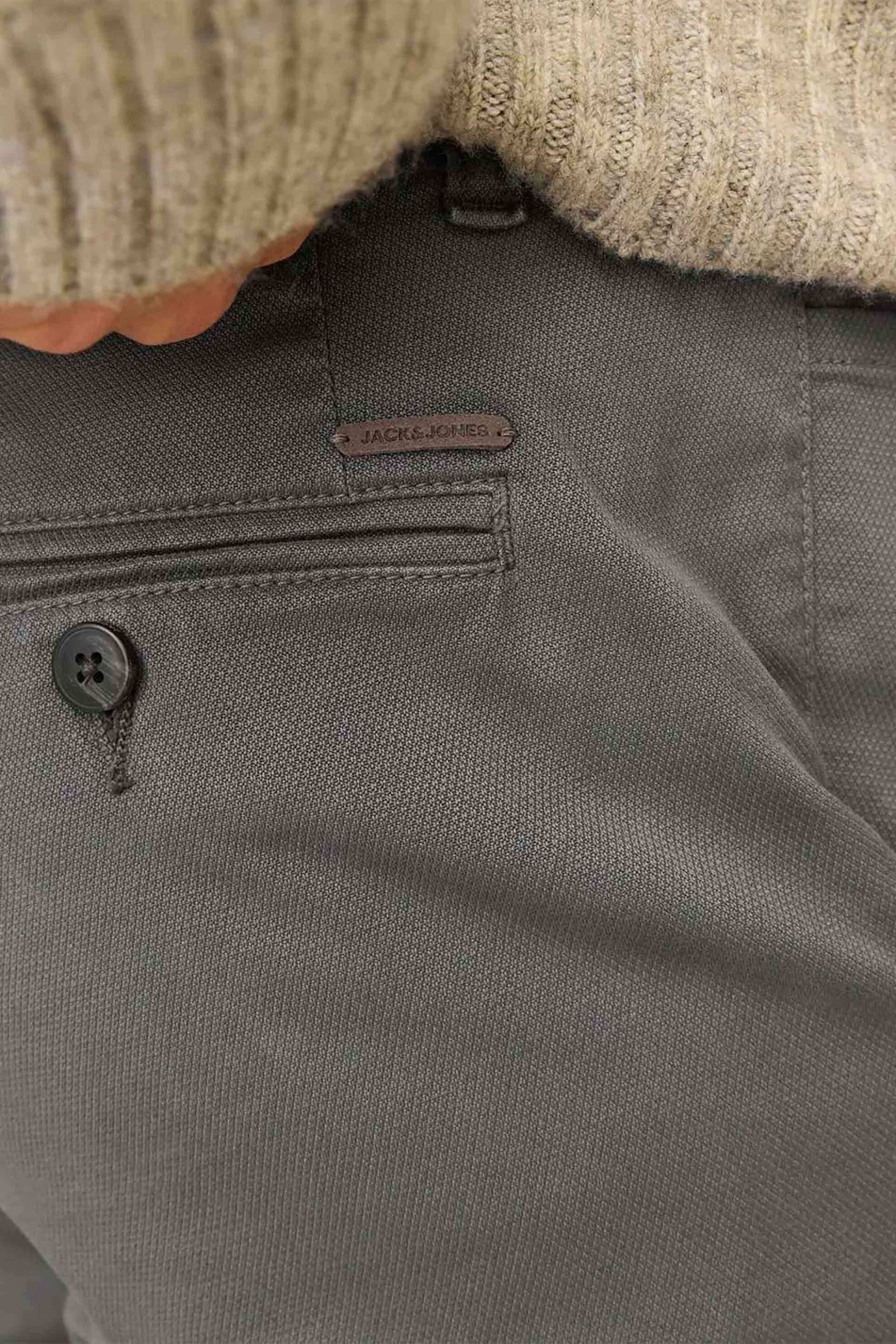 JACK & JONES ανδρικό παντελόνι chino Slim Fit - 12260904 Γκρι φωτογραφία