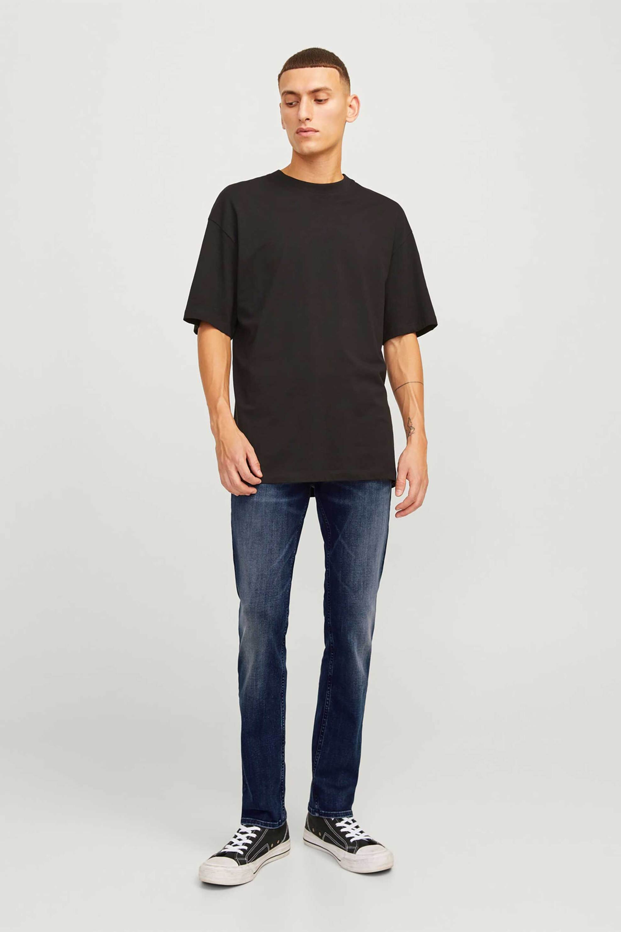 JACK & JONES JACK & JONES ανδρικό τζιν παντελόνι πεντάτσεπο Regular Fit - 12258181 Denim Blue