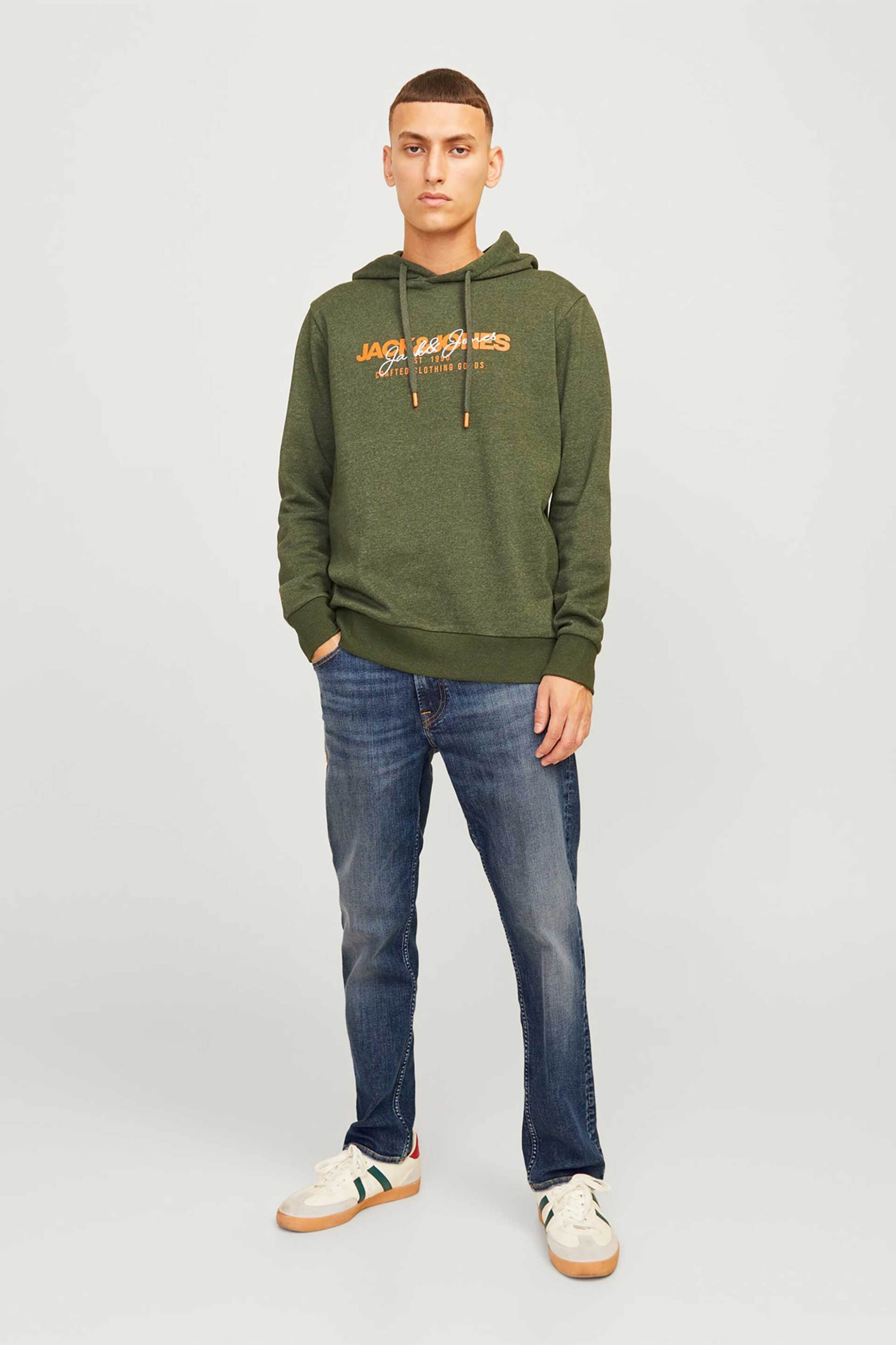 JACK & JONES JACK & JONES ανδρικό τζιν παντελόνι πεντάτσεπο Regular Fit - 12258183 Denim Blue