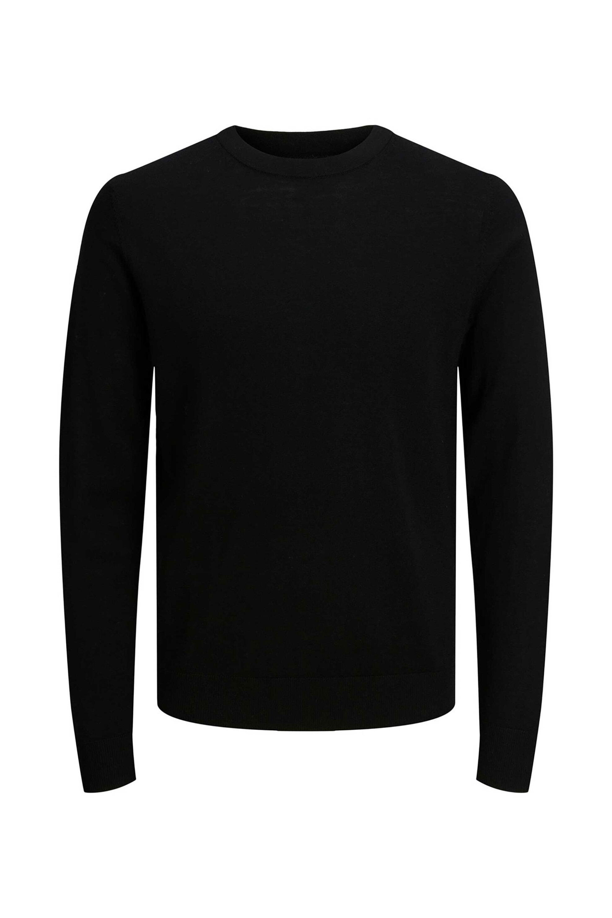 JACK & JONES ανδρικό μάλλινο πουλόβερ μονόχρωμο Regular Fit - 12216817 Μαύρο φωτογραφία