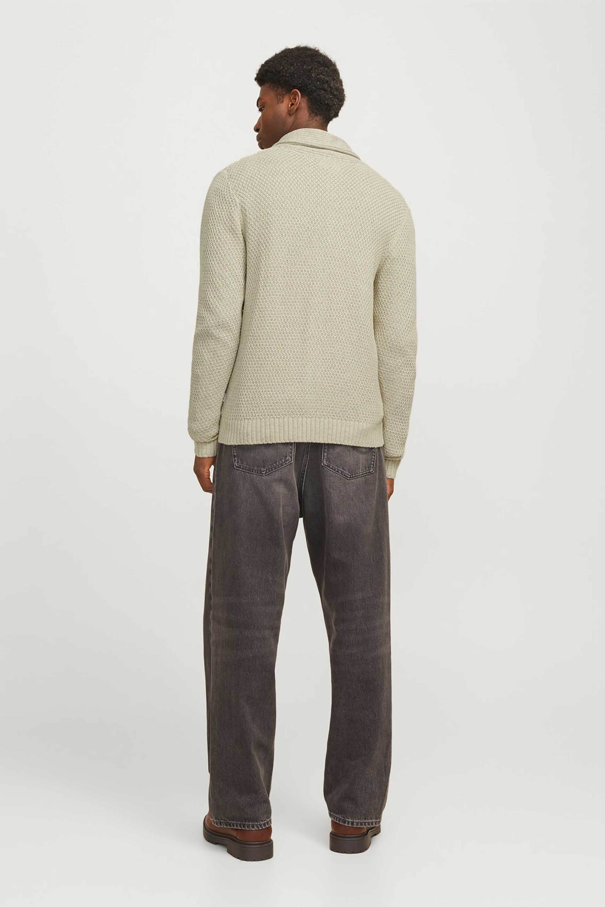 JACK & JONES ανδρική ζακέτα με σχέδιο στην πλέξη - 12258484 Γκρι φωτογραφία