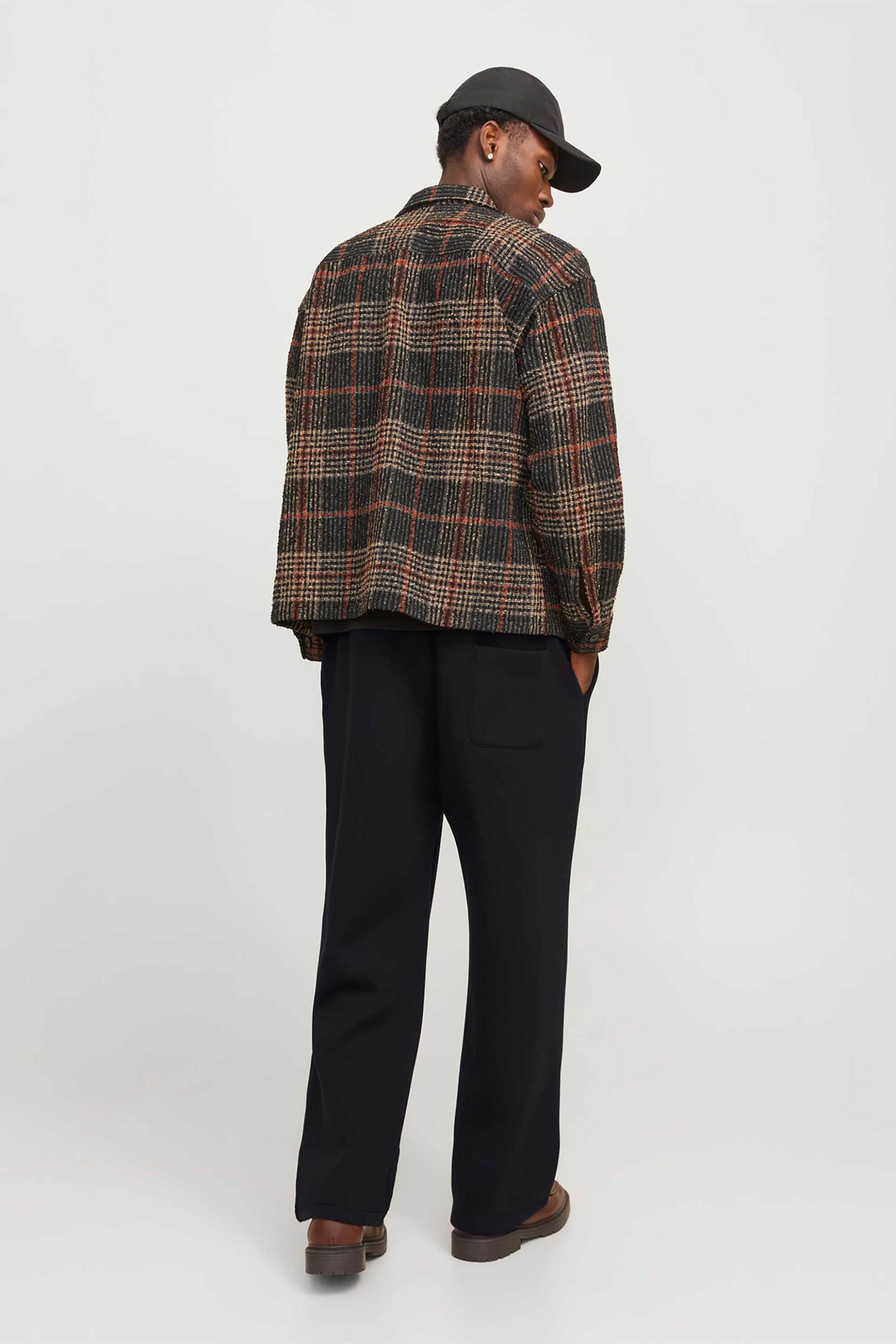 JACK & JONES ανδρικό παντελόνι φόρμας μονόχρωμο - 12266747 Μαύρο φωτογραφία