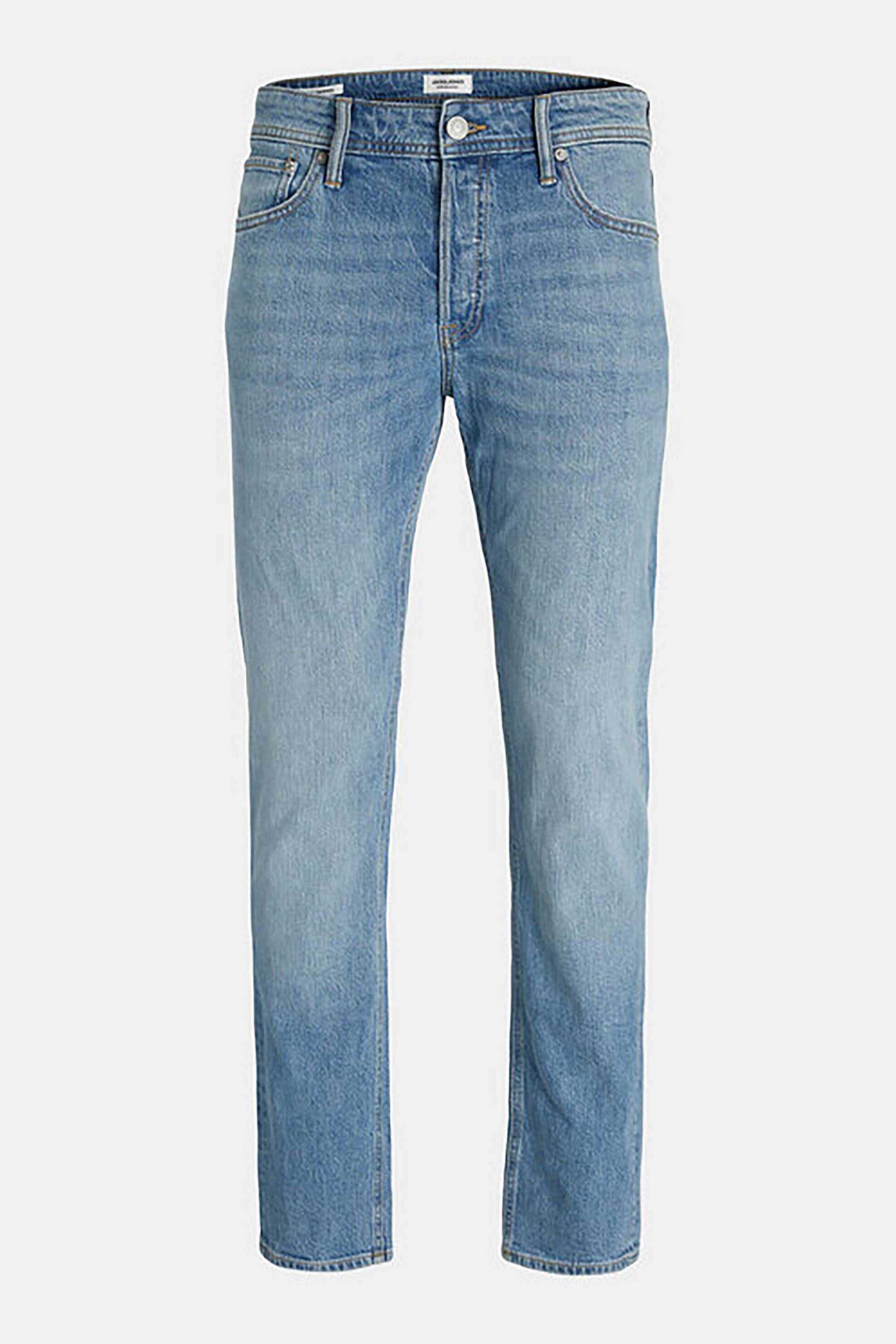 Jack Jones Ανδρικό Τζιν Παντελόνι Πεντάτσεπο Tapered Fit - 12237309 Denim Blue