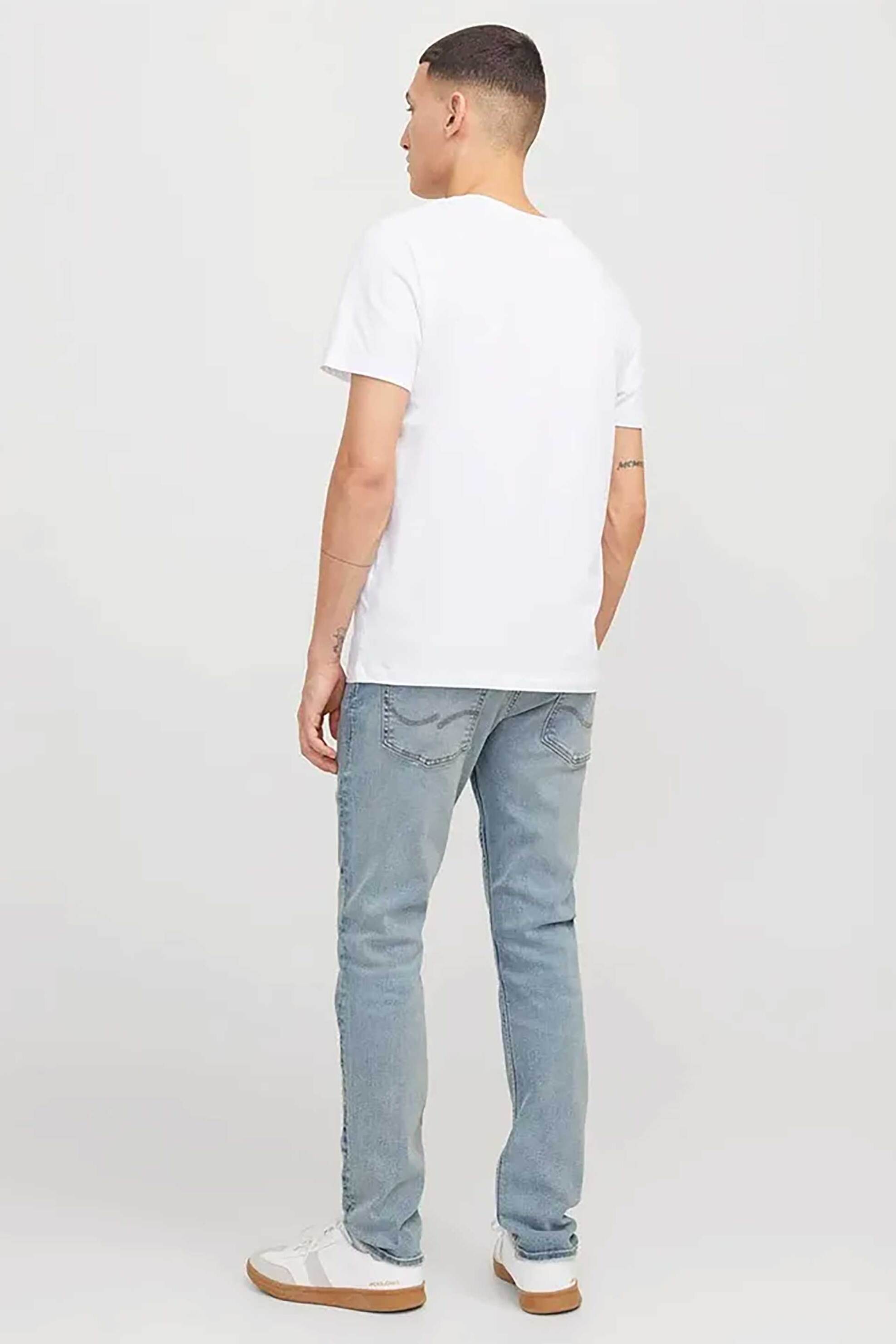 Jack Jones Ανδρικό Τζιν Παντελόνι Πεντάτσεπο Slim Fit - 12269466 Denim Blue
