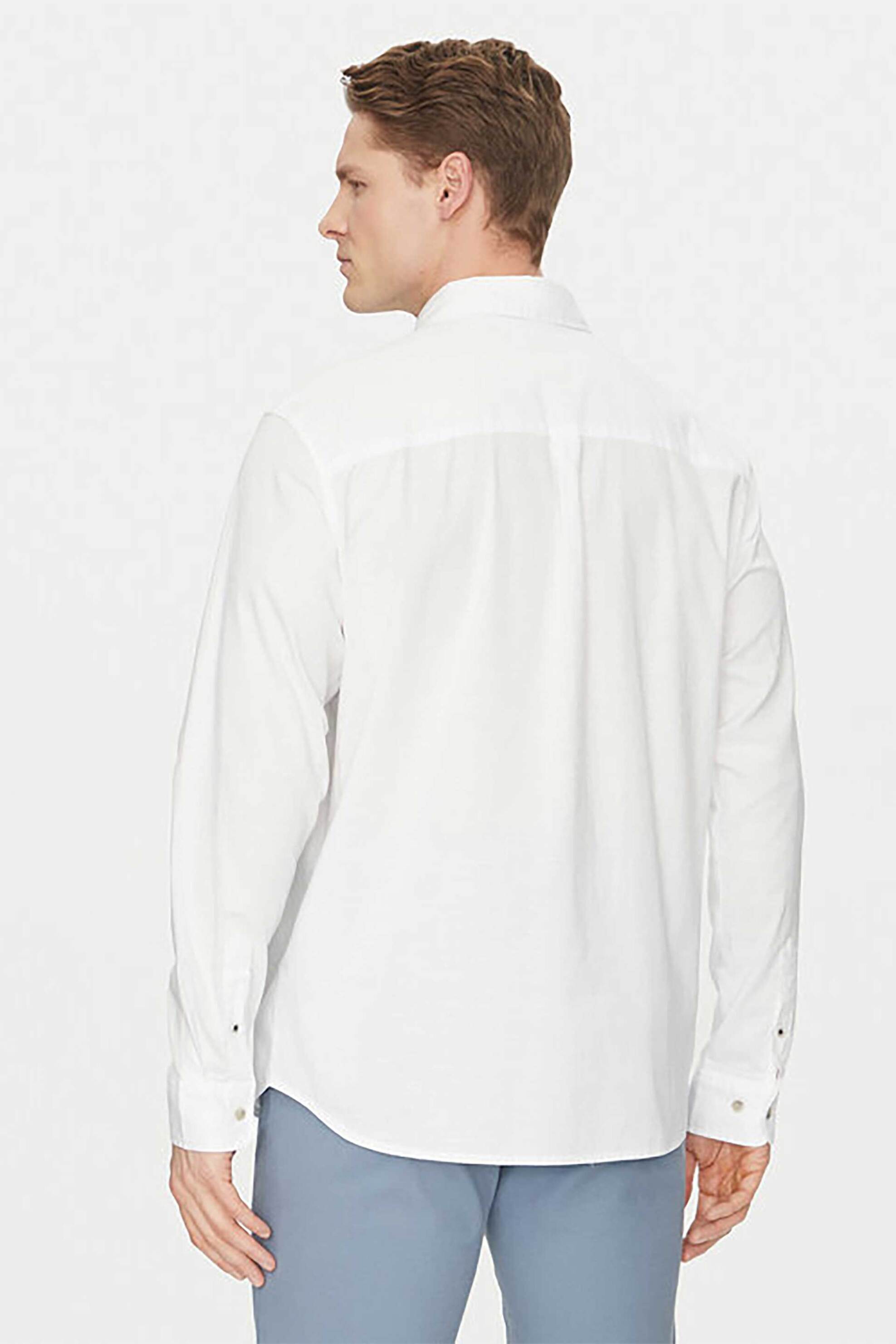 Jack Jones Ανδρικό Μονόχρωμο Πουκάμισο Relaxed Fit - 12270085 Λευκό