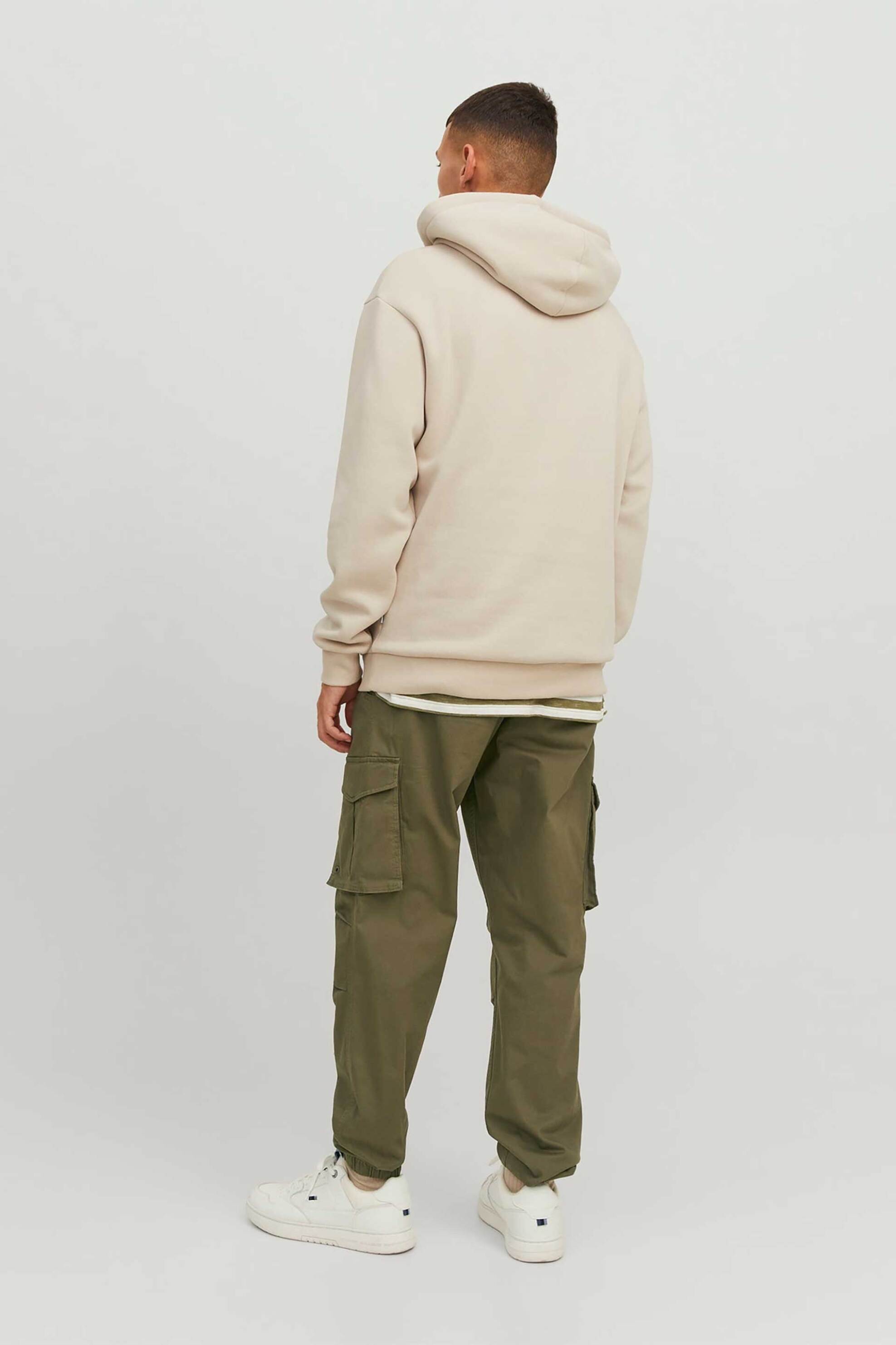 JACK & JONES ανδρικό παντελόνι cargo μονόχρωμο Relaxed Fit - 12242264 Λαδί φωτογραφία