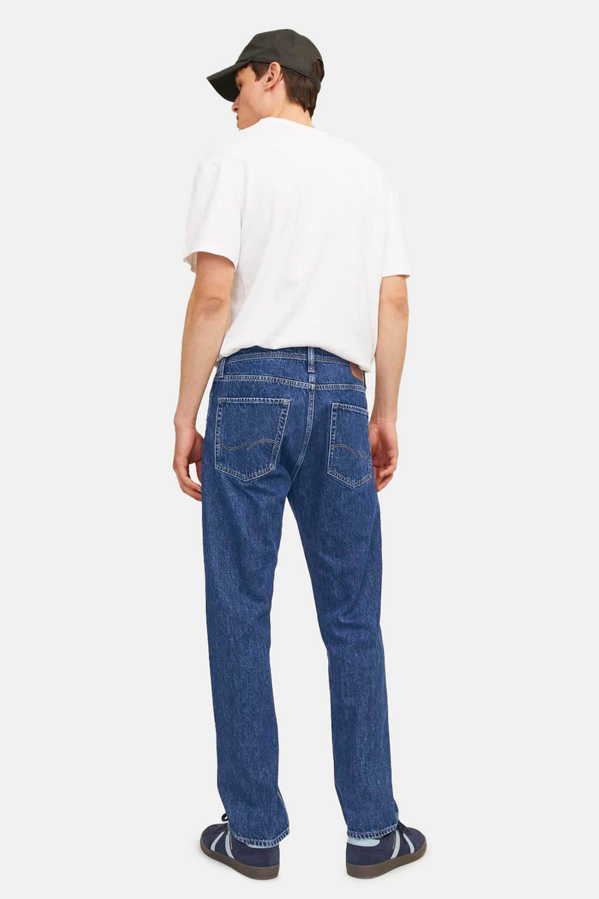 JACK & JONES ανδρικό τζιν παντελόνι πεντάτσεπο μονόχρωμο Relaxed Fit - 12258101-** Denim Blue φωτογραφία