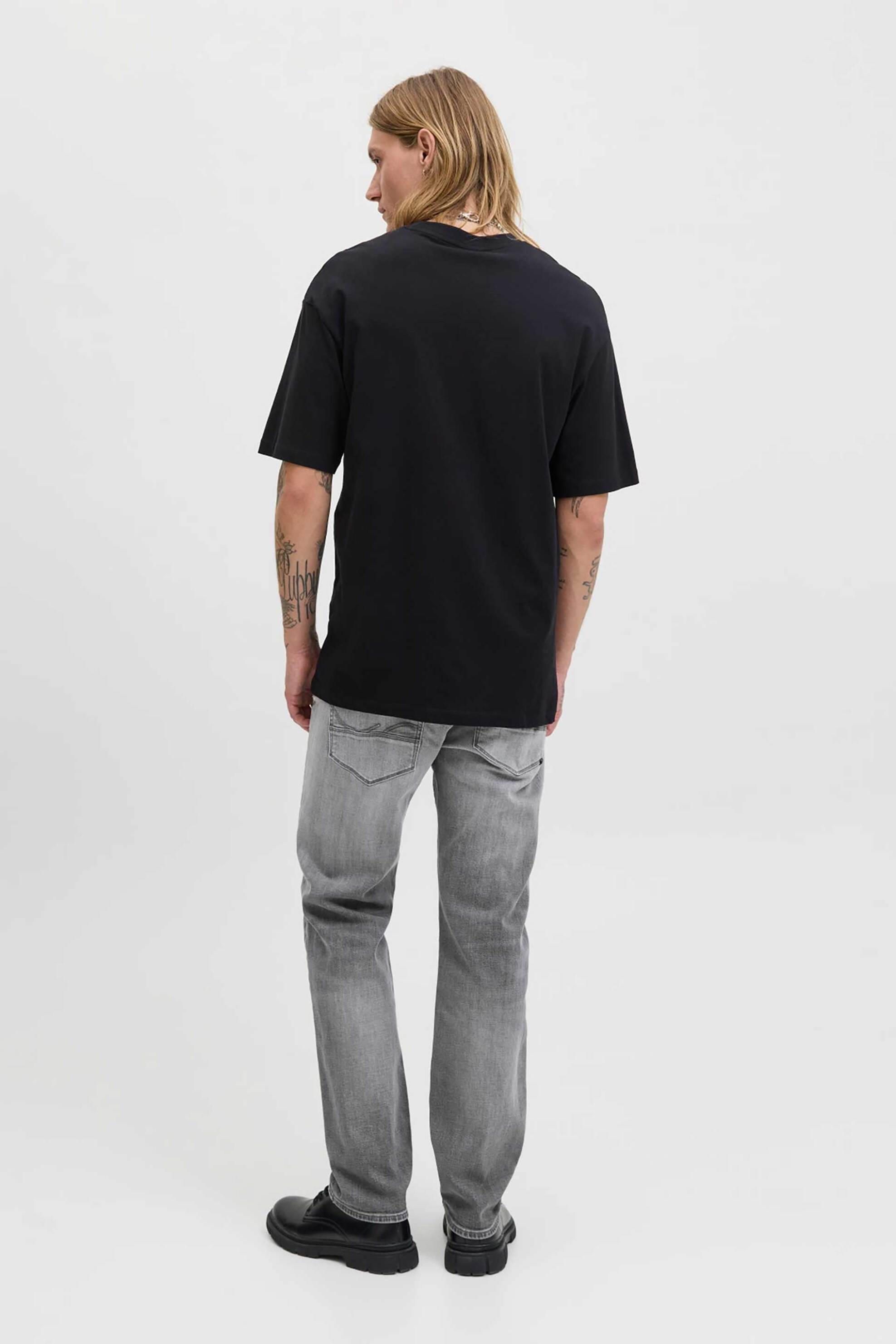 JACK & JONES ανδρικό τζιν παντελόνι πεντάτσεπο Tapered Fit ''Jjlmike Jjfox Cb 087'' - 12278235 Μαύρο φωτογραφία