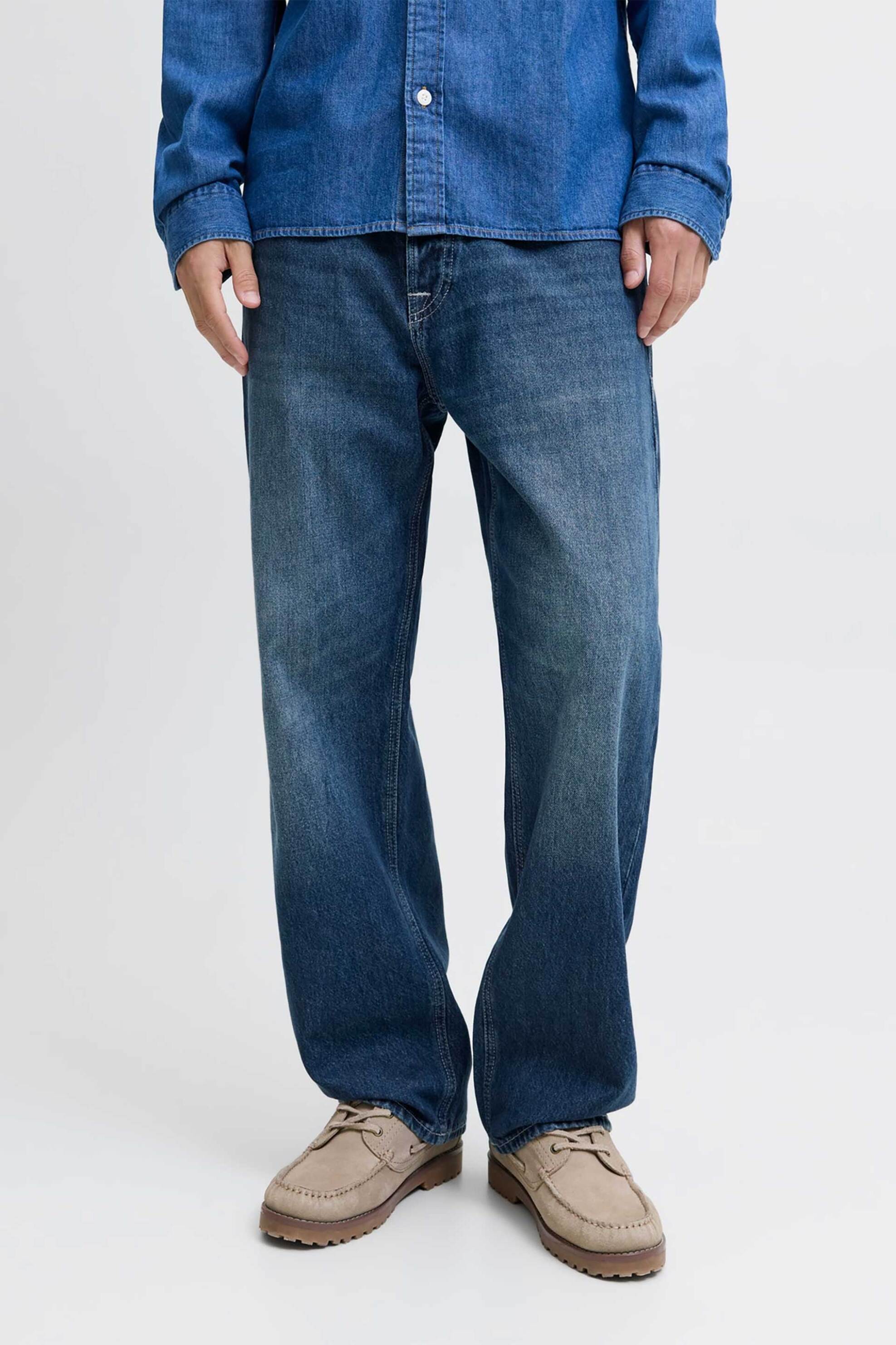 JACK & JONES ανδρικό τζιν παντελόνι πεντάτσεπο Loose Fit ''Jjieddie Jjoriginal'' - 12278114 Denim Blue φωτογραφία