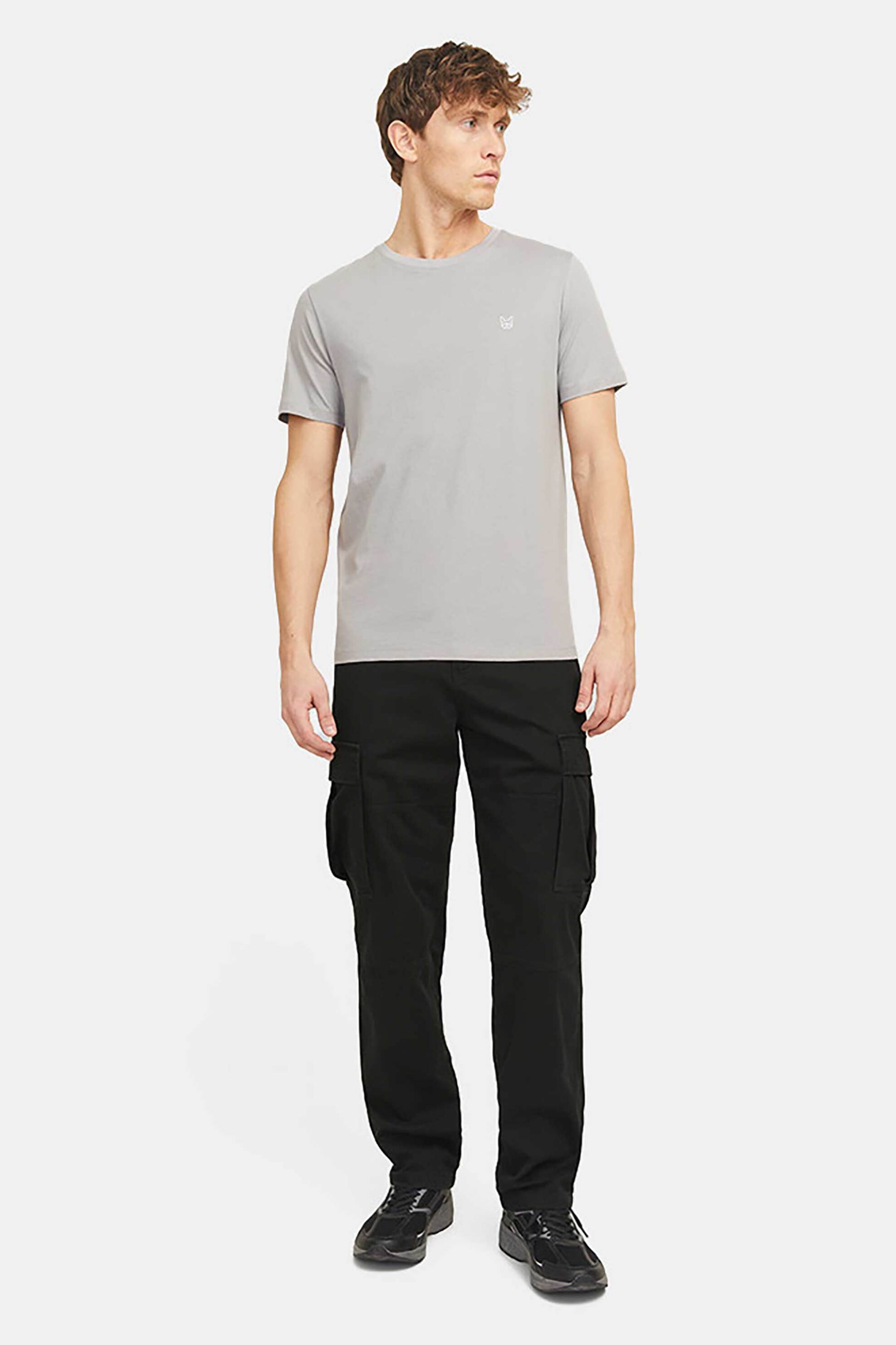 JACK & JONES JACK & JONES ανδρικό παντελόνι cargo Loose Fit - 12268364 Μαύρο