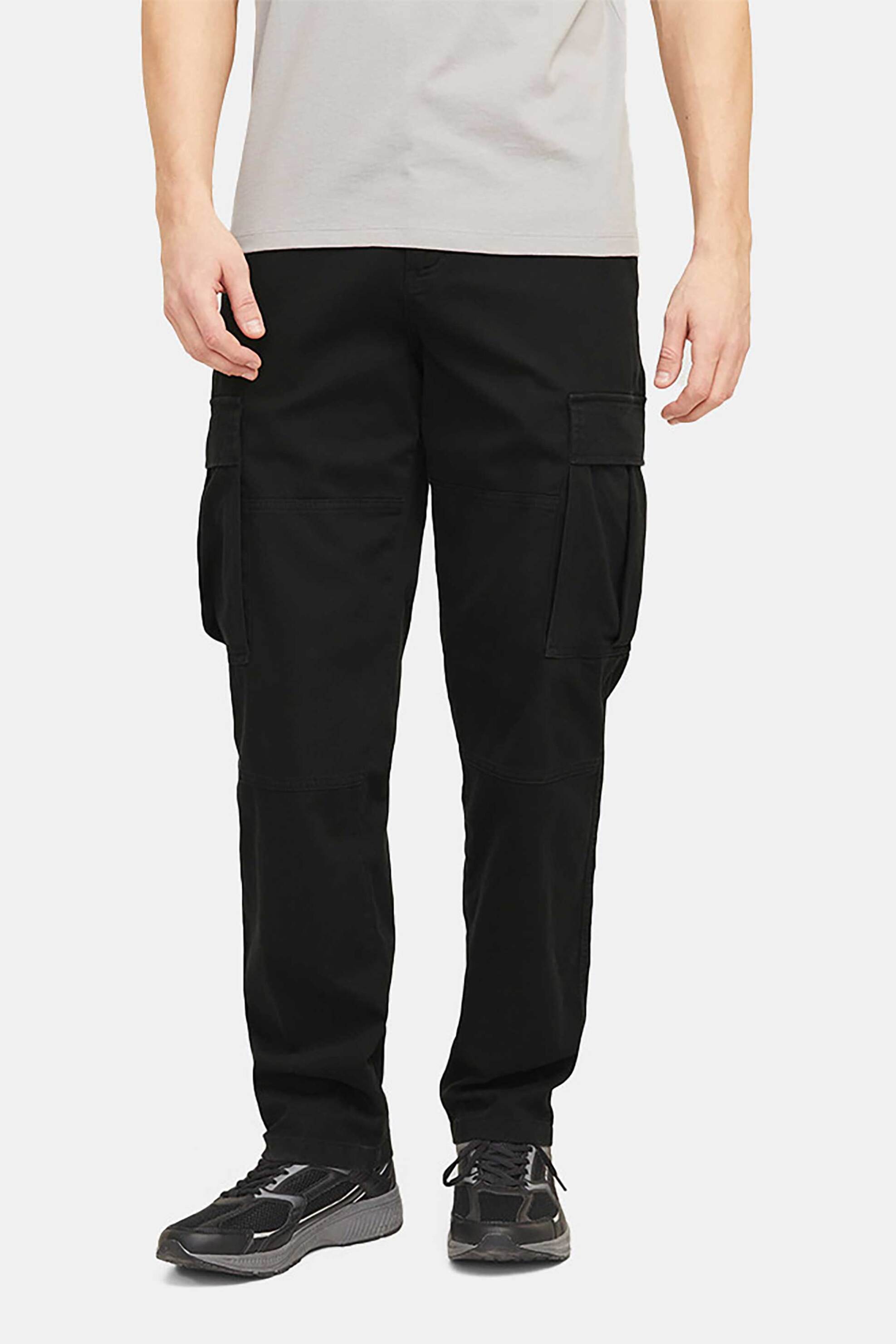 JACK & JONES ανδρικό παντελόνι cargo Loose Fit - 12268364 Μαύρο φωτογραφία