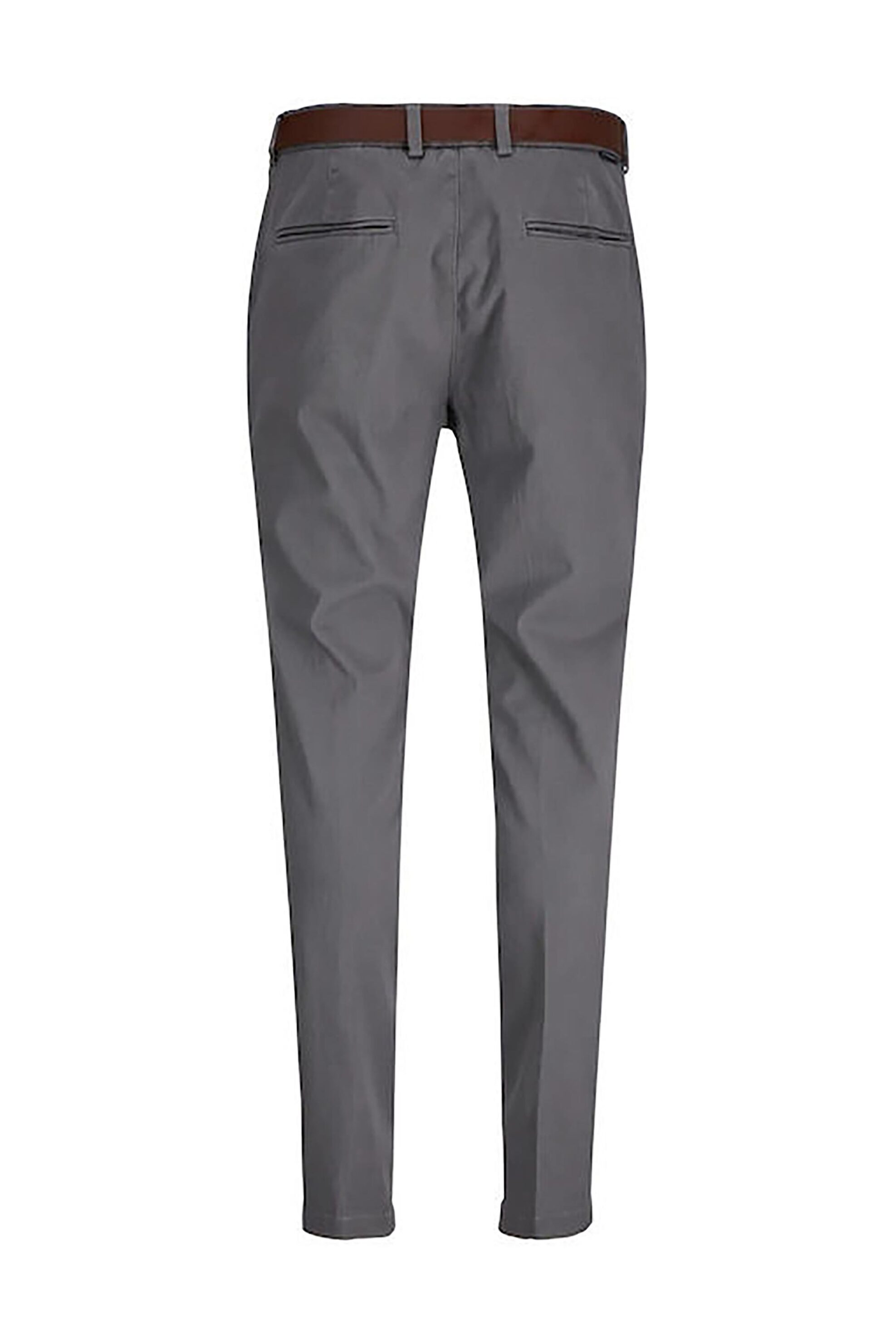 JACK & JONES ανδρικό παντελόνι chino μονόχρωμο Slim Fit - 12279249 Καφέ φωτογραφία