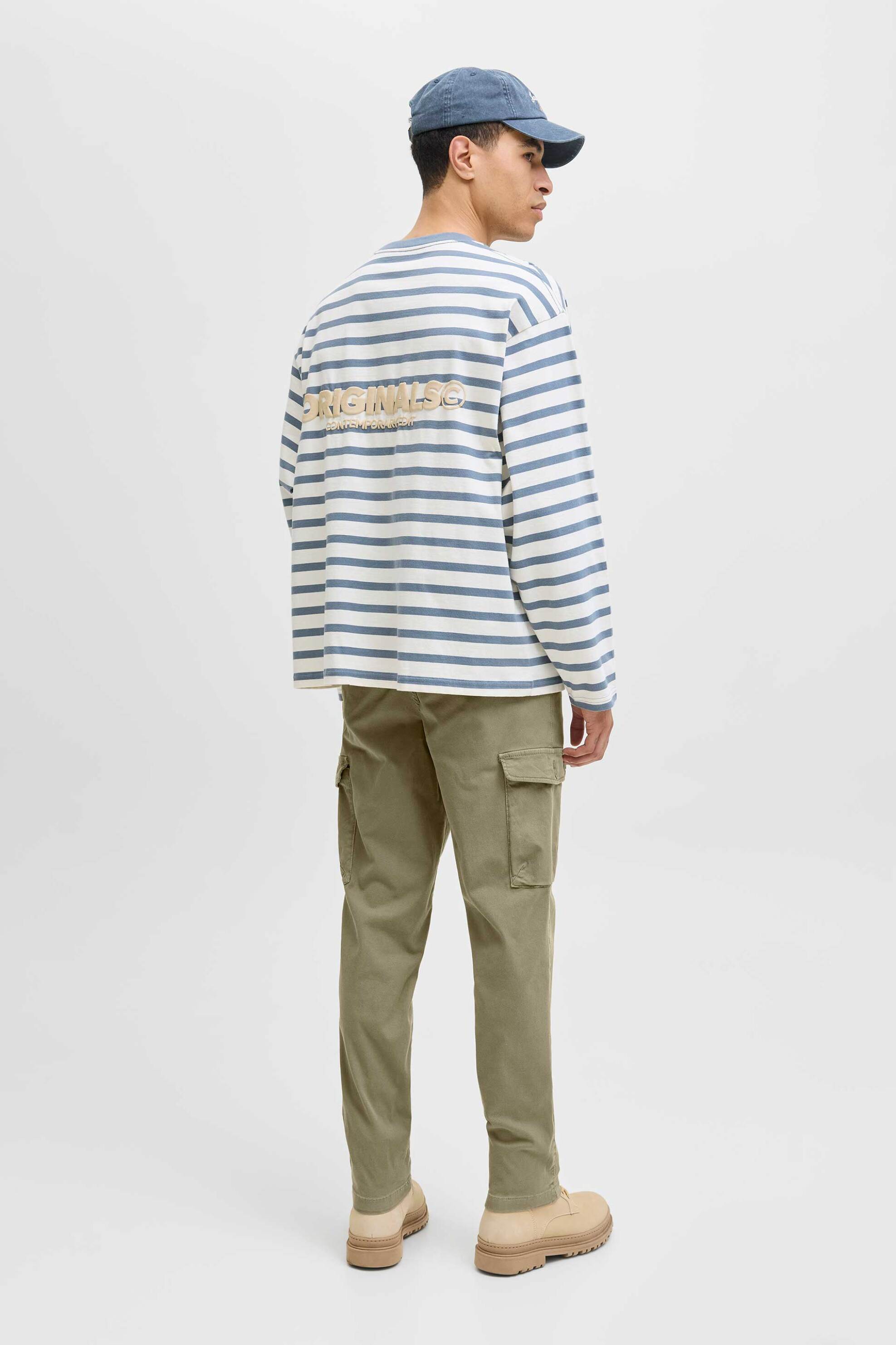 Jack Jones Ανδρικό Παντελόνι Cargo Tapered Fit - 12282388 Λαδί