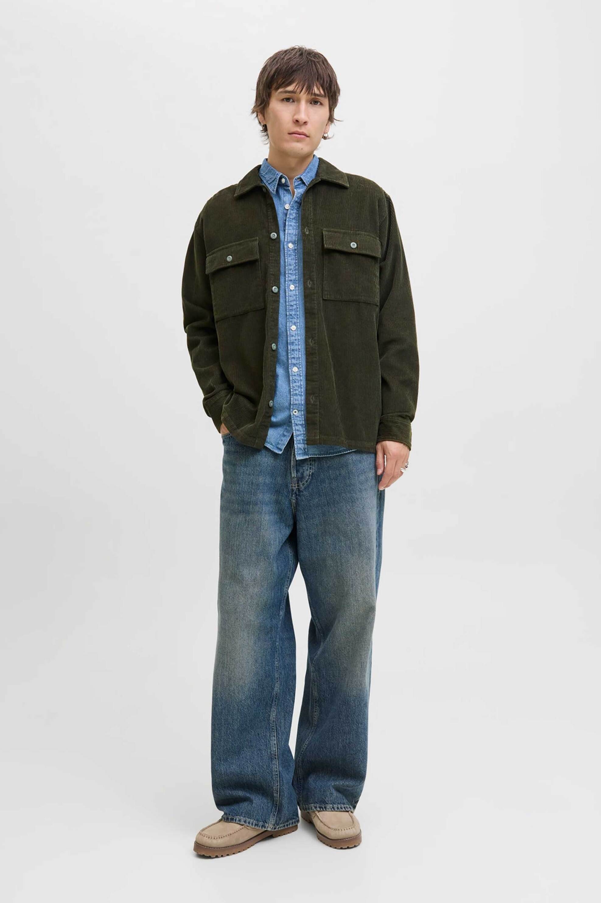 JACK & JONES ανδρικό overshirt Relaxed Fit - 12278825 Κυπαρισσί φωτογραφία