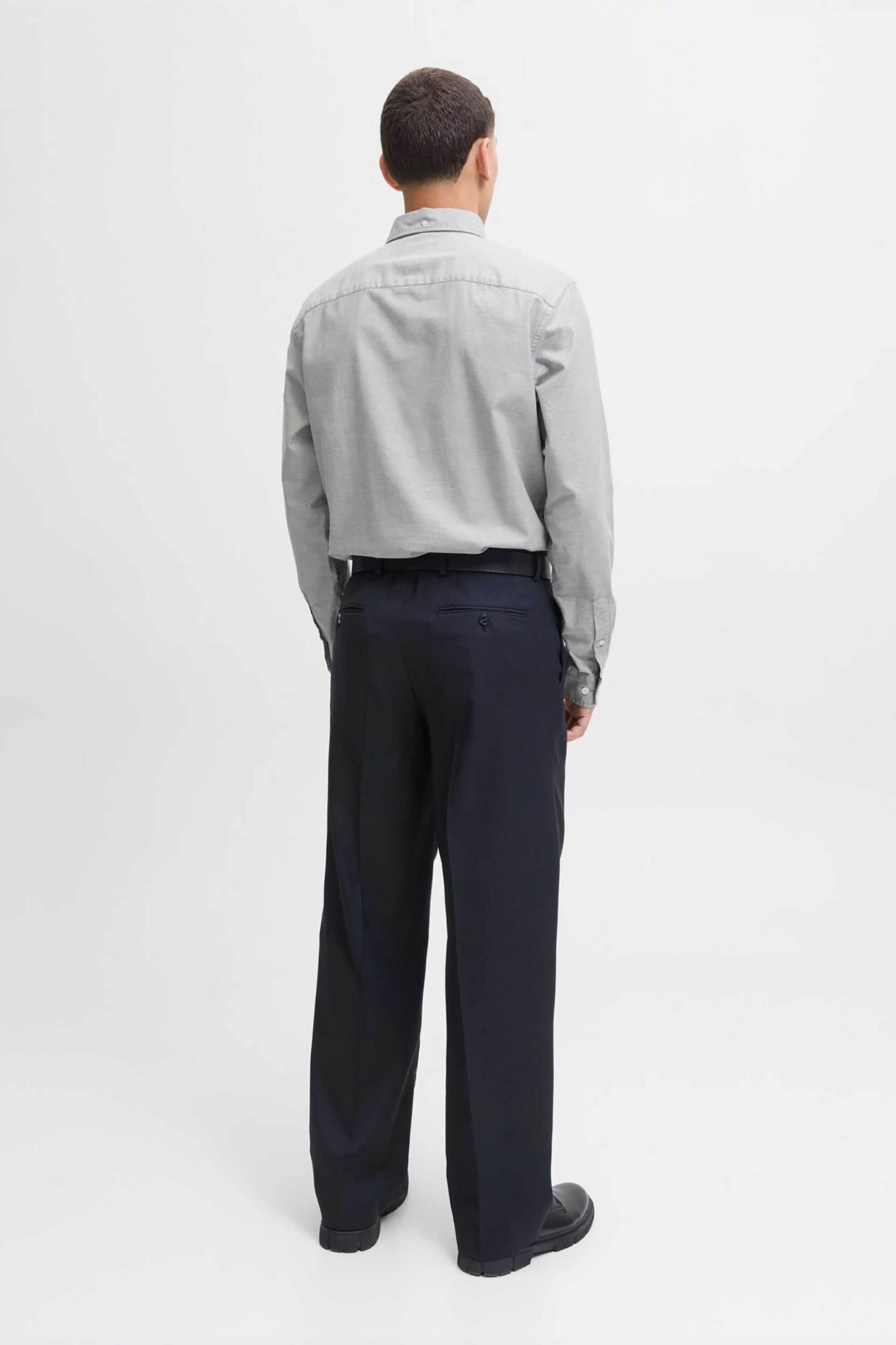 JACK & JONES ανδρικό πουκάμισο Regular Fit - 12192150 Γκρι φωτογραφία