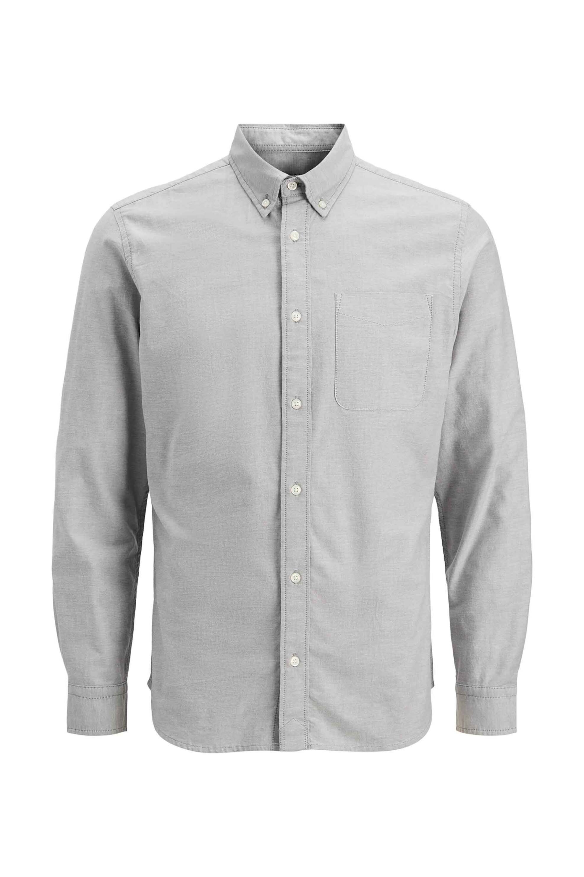 JACK & JONES ανδρικό πουκάμισο Regular Fit - 12192150 Γκρι φωτογραφία