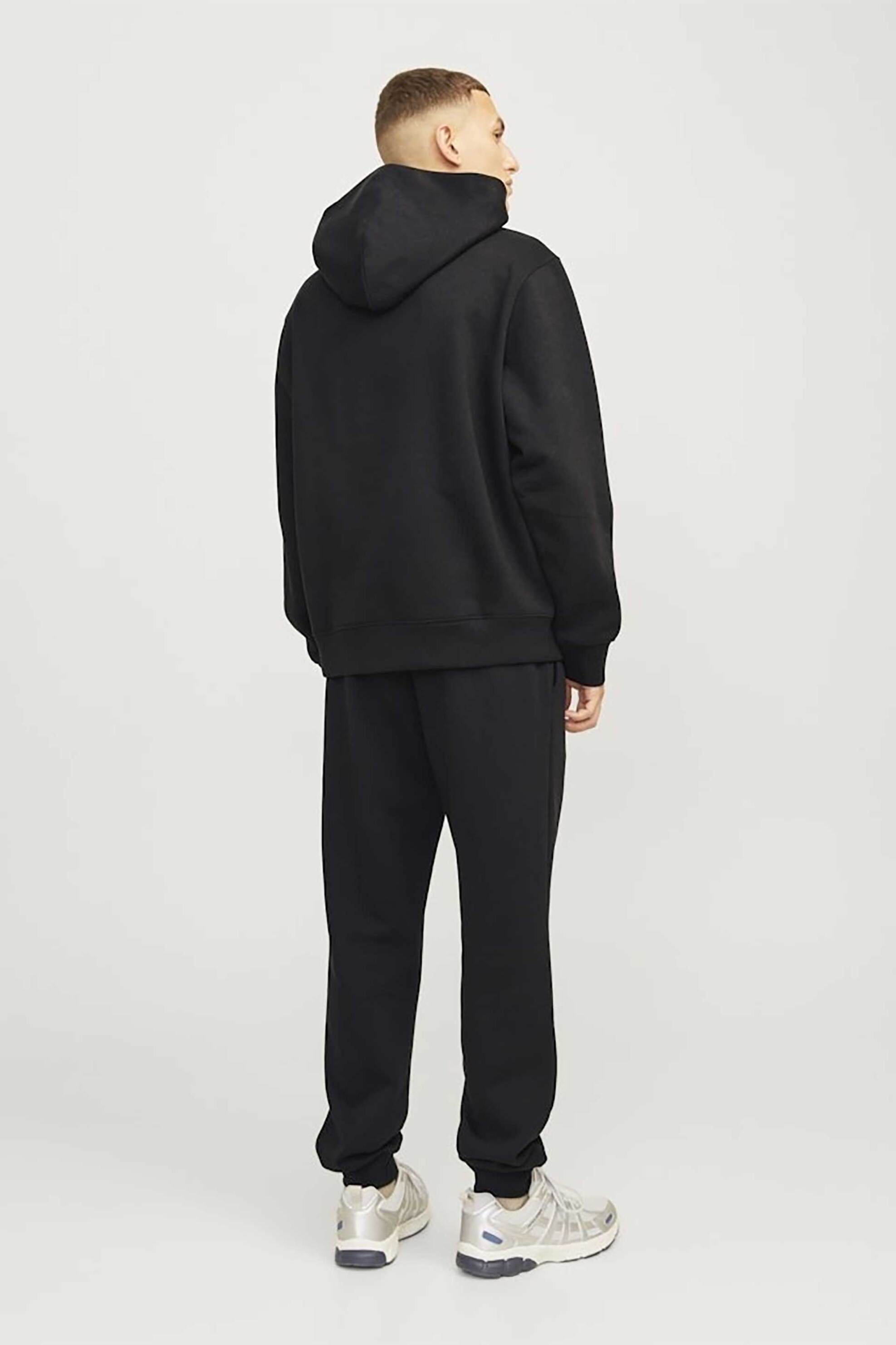 JACK & JONES ανδρικό παντελόνι φόρμας μονόχρωμο - 12248838 Μαύρο φωτογραφία