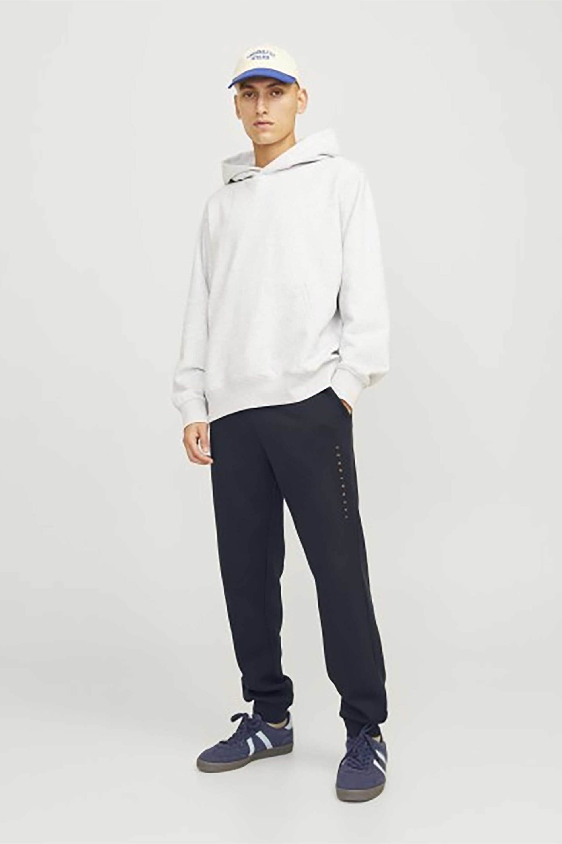 JACK & JONES ανδρικό παντελόνι φόρμας μονόχρωμο - 12248838 Σκούρο Μπλε