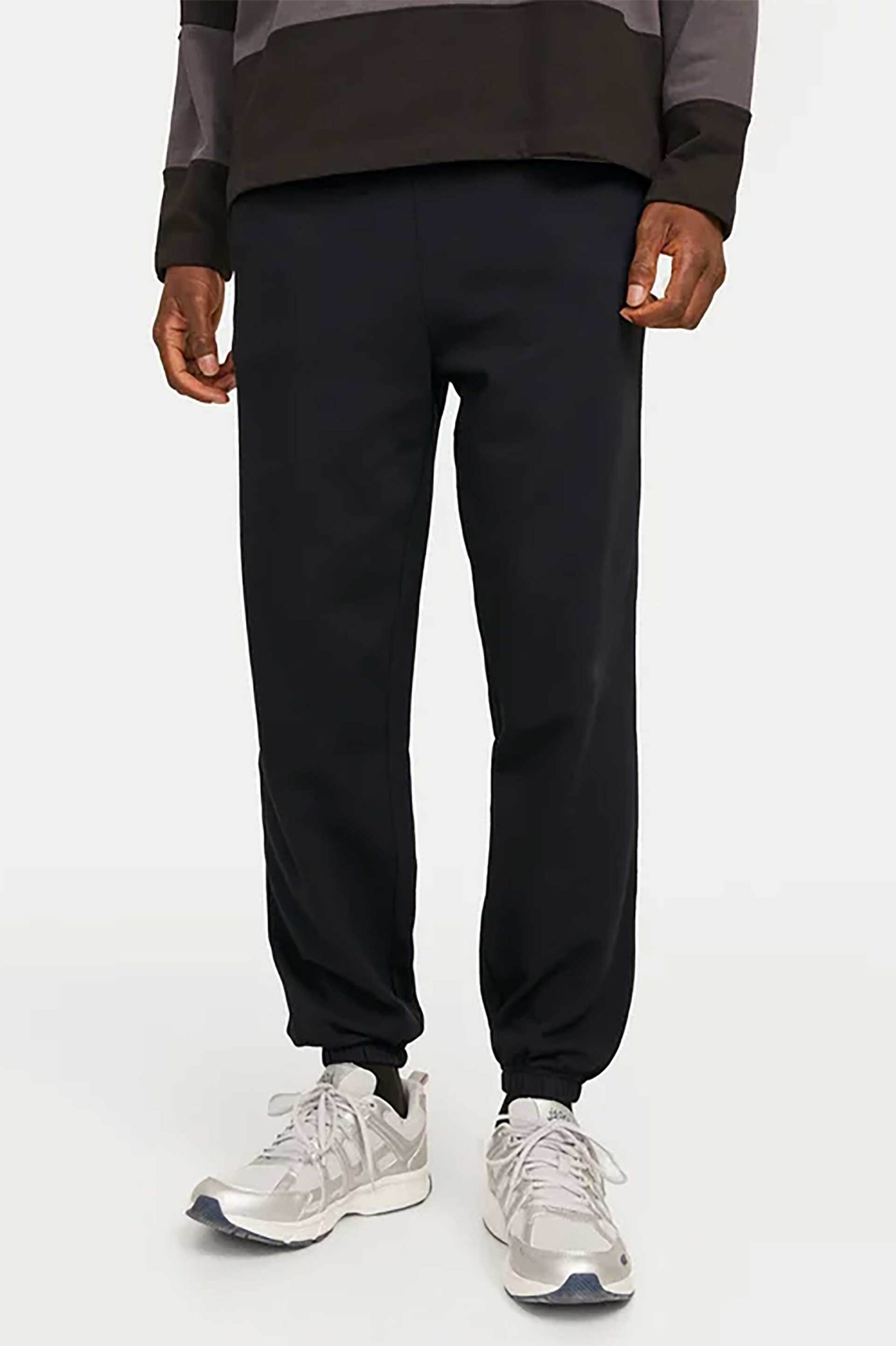 JACK & JONES ανδρικό παντελόνι φόρμας μονόχρωμο - 12257964 Μαύρο φωτογραφία