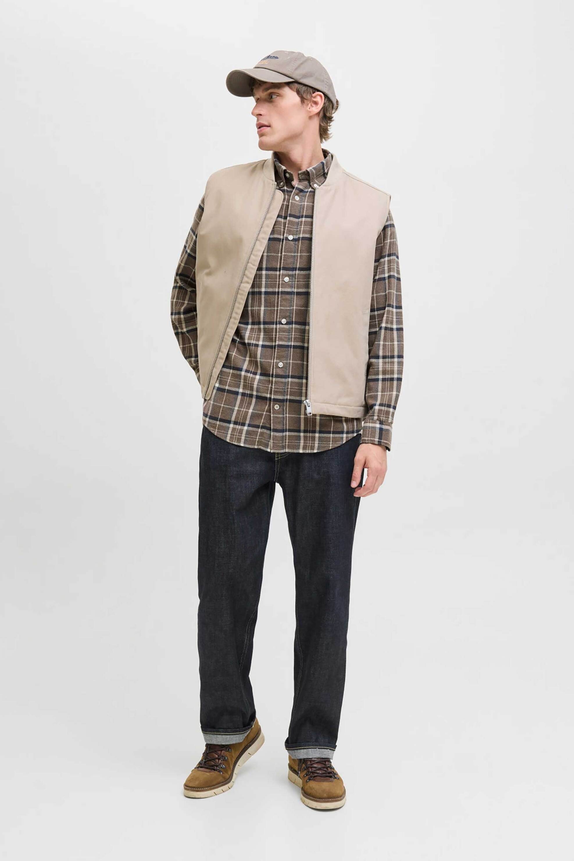 JACK & JONES ανδρικό πουκάμισο με καρό σχέδιο Regular Fit - 12278406 Κυπαρισσί φωτογραφία