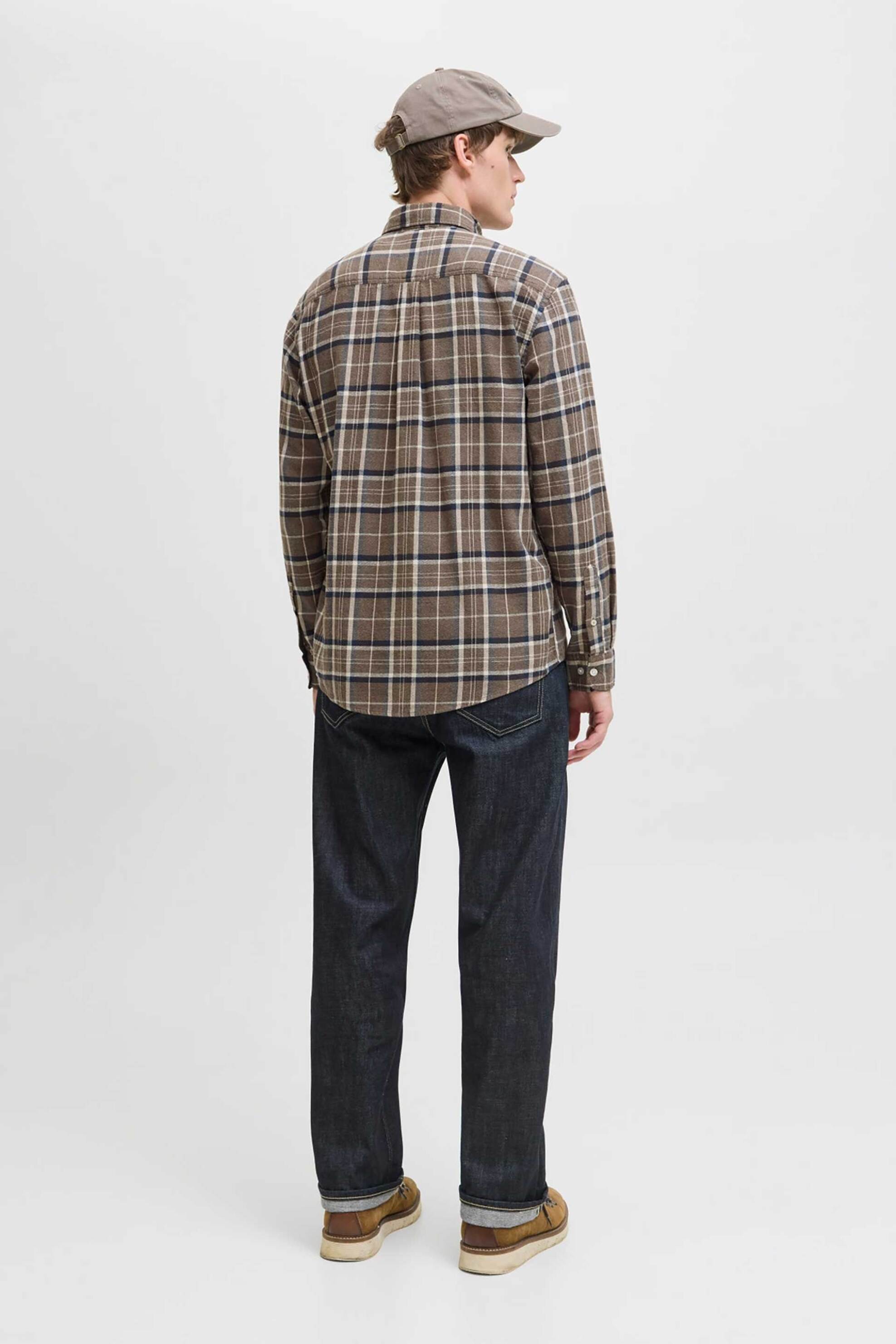 JACK & JONES ανδρικό πουκάμισο με καρό σχέδιο Regular Fit - 12278406 Κυπαρισσί φωτογραφία