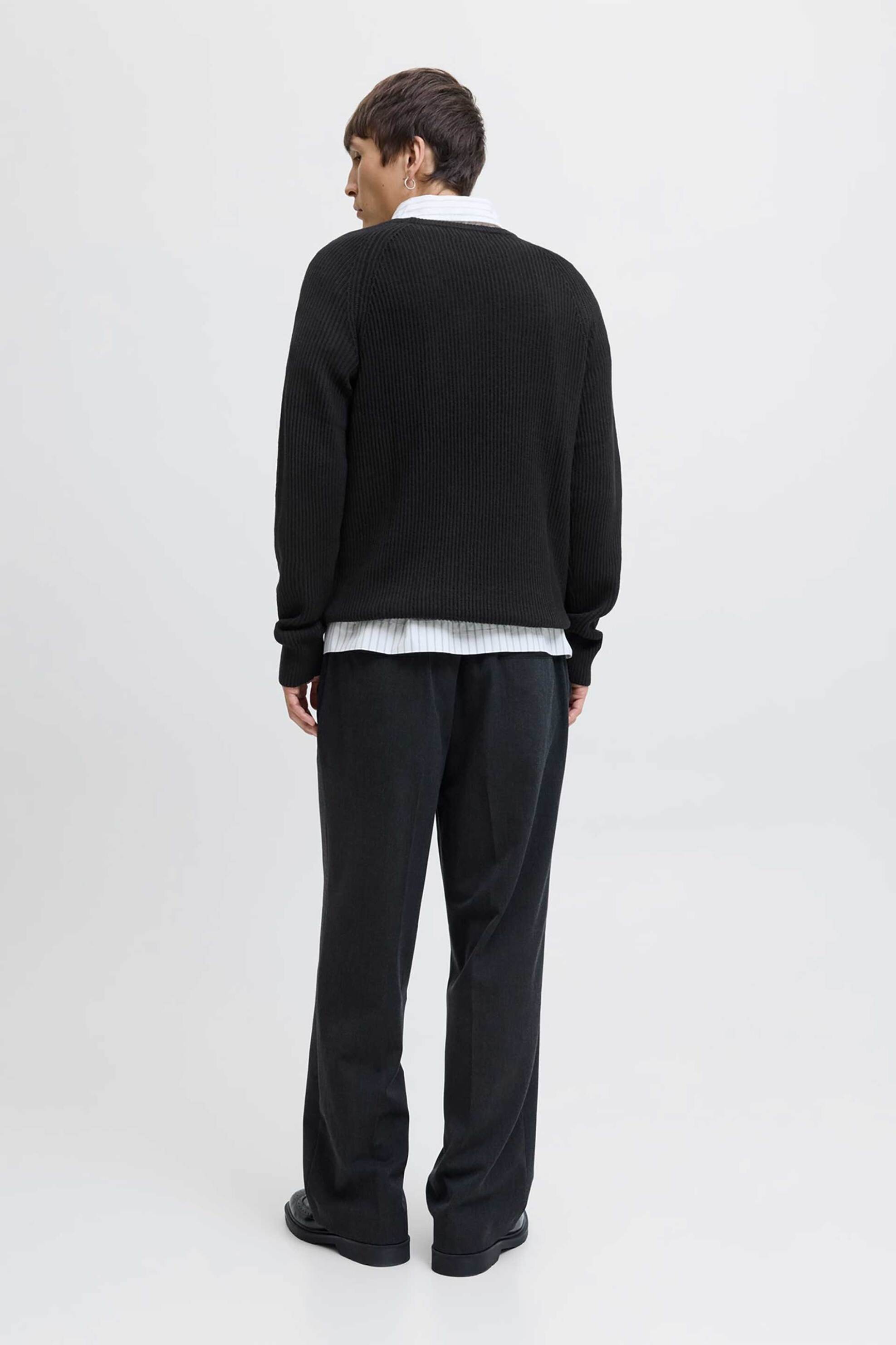 JACK & JONES ανδρικό πουλόβερ Regular Fit - 12278916 Μαύρο φωτογραφία