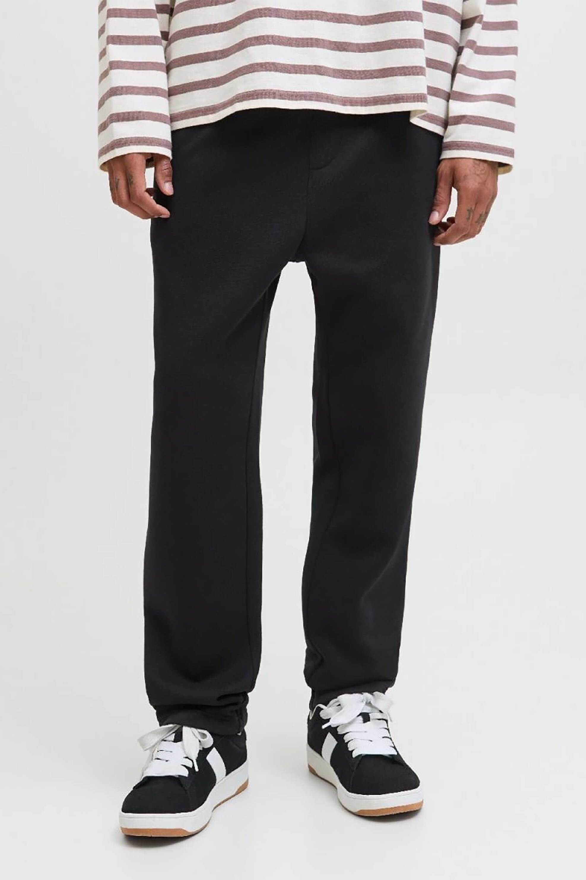 JACK & JONES ανδρικό παντελόνι φόρμας μονόχρωμο - 12279134 Μαύρο φωτογραφία