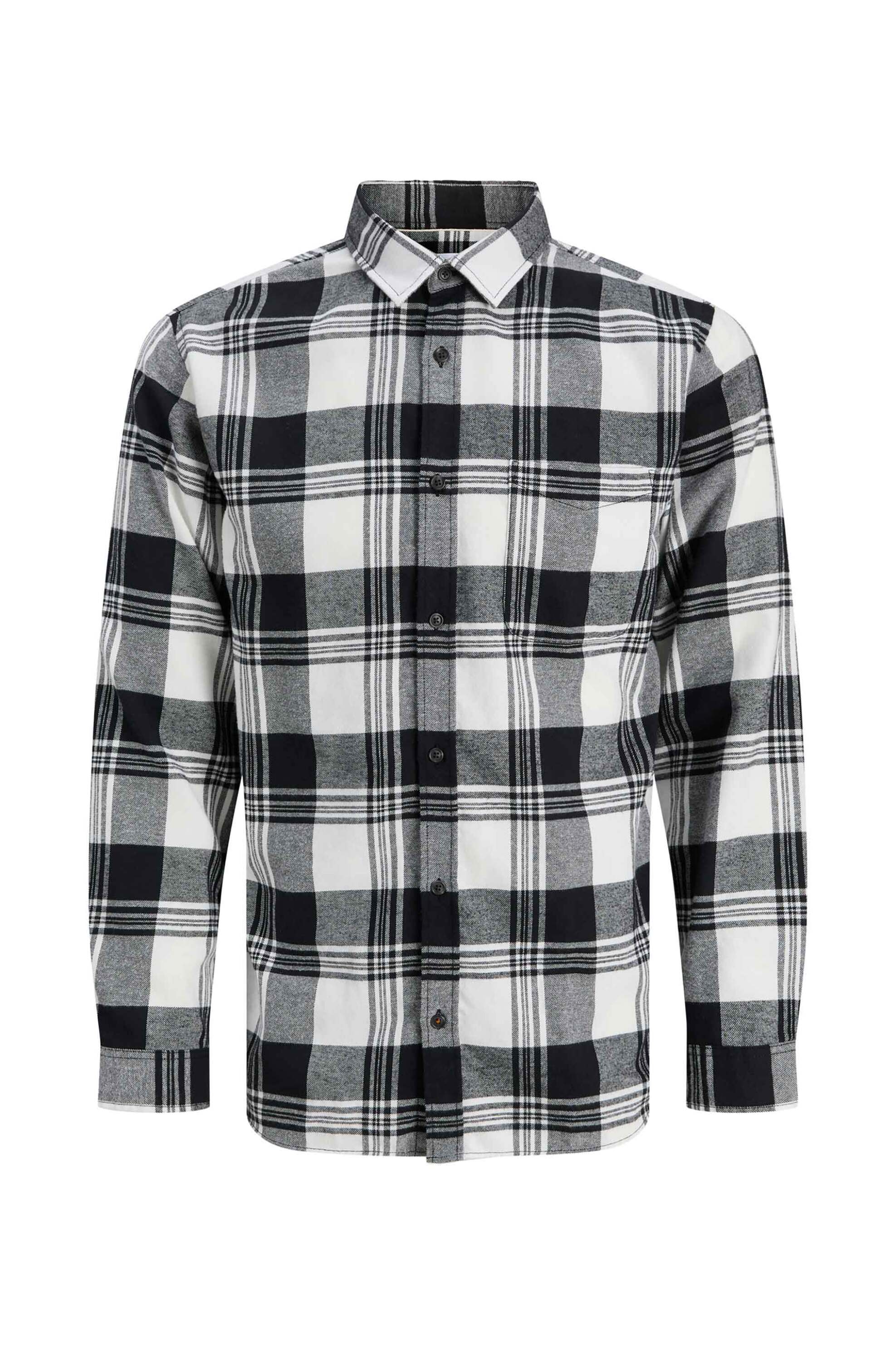JACK & JONES ανδρικό πουκάμισο με καρό σχέδιο Regular Fit - 12279259 Υπόλευκο φωτογραφία
