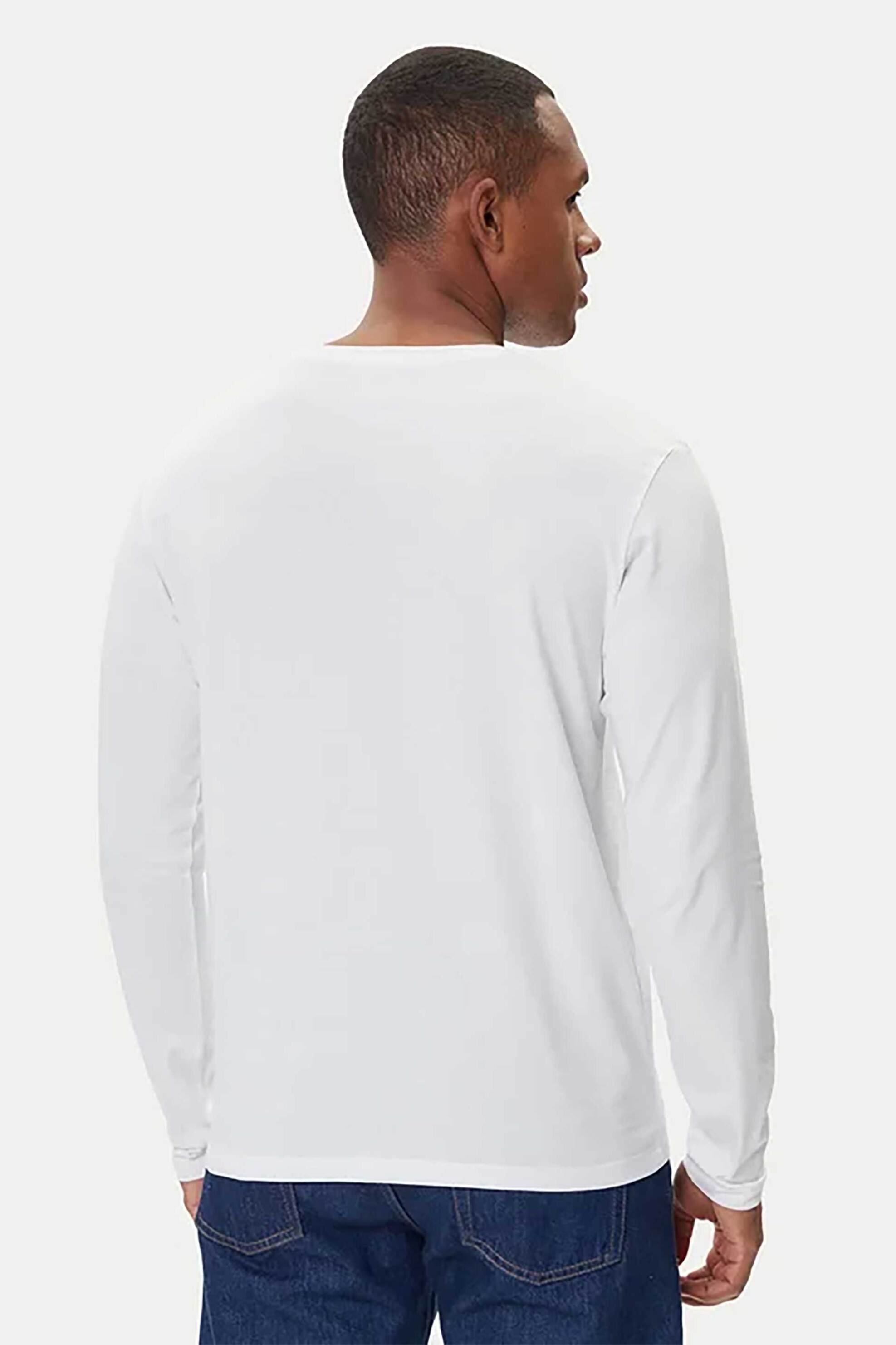 JACK & JONES ανδρική μακρυμάνικη μπλούζα μονόχρωμη Regular Fit - 12279538 Καφέ φωτογραφία